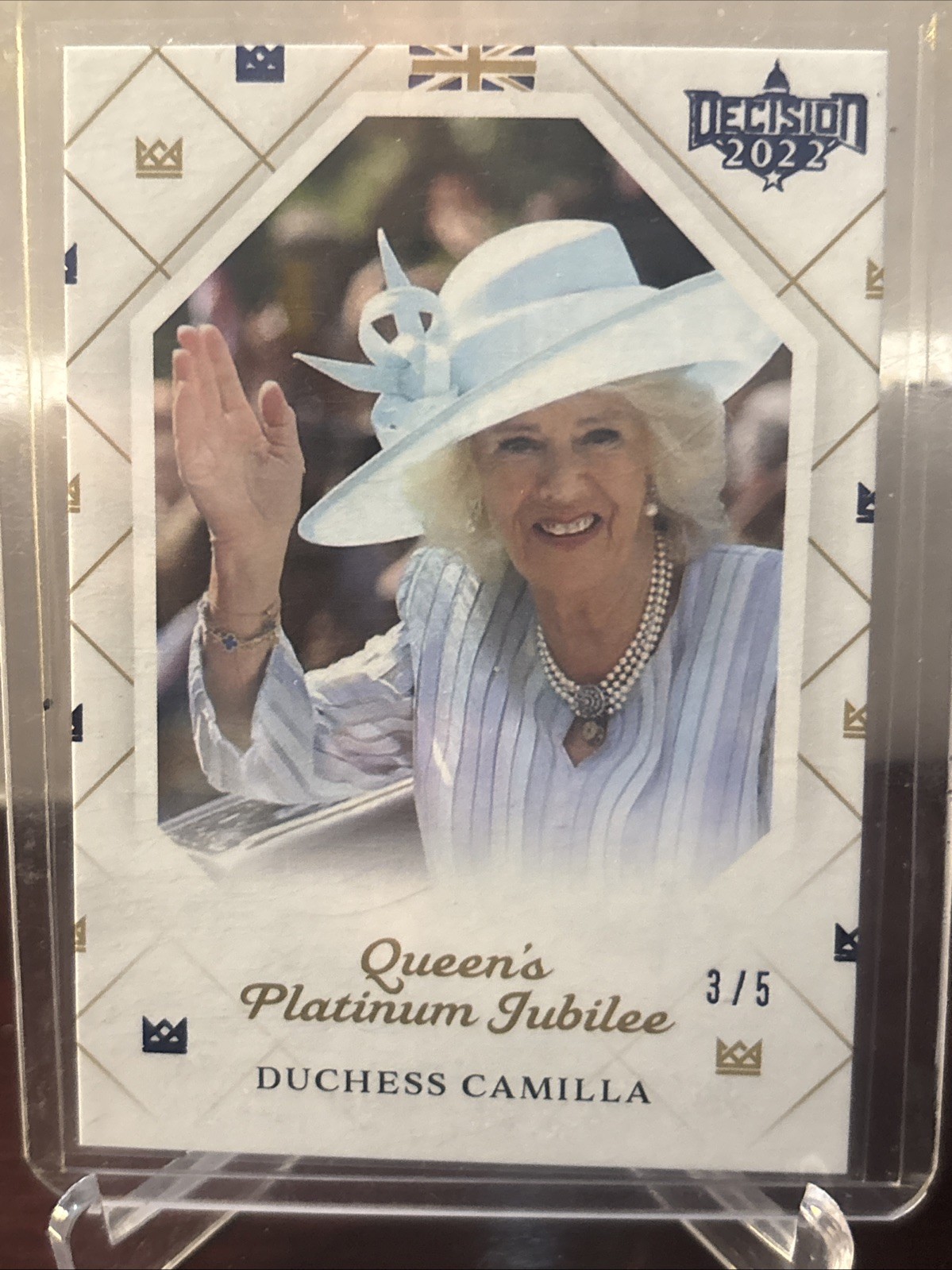 DUCHESS CAMILLA SP#3/5 BLUE VARIATION 2022 DECISION QUEENS JUBILEE CARD #QPJ11