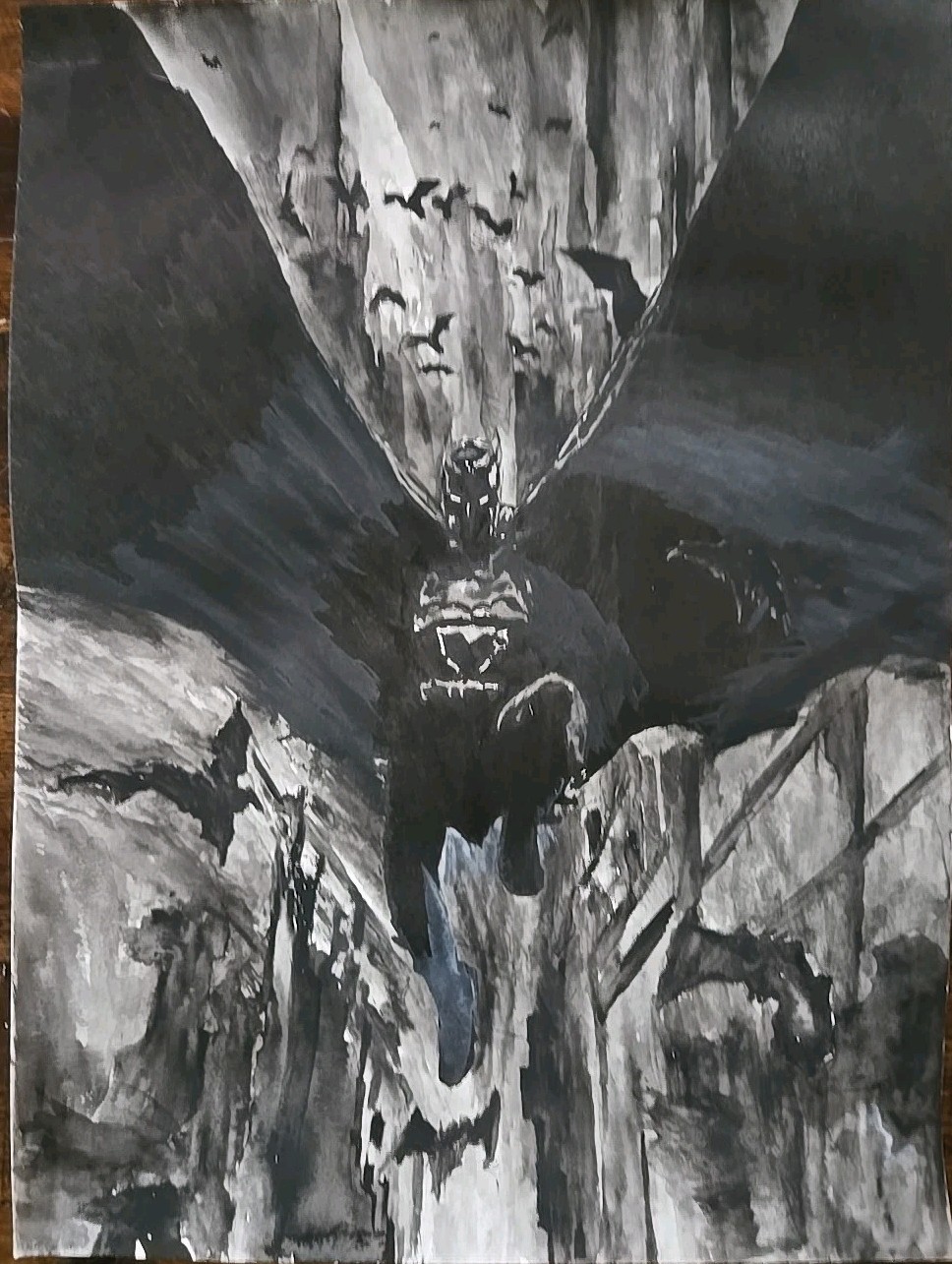 Original Inked Comic Art Of Batman