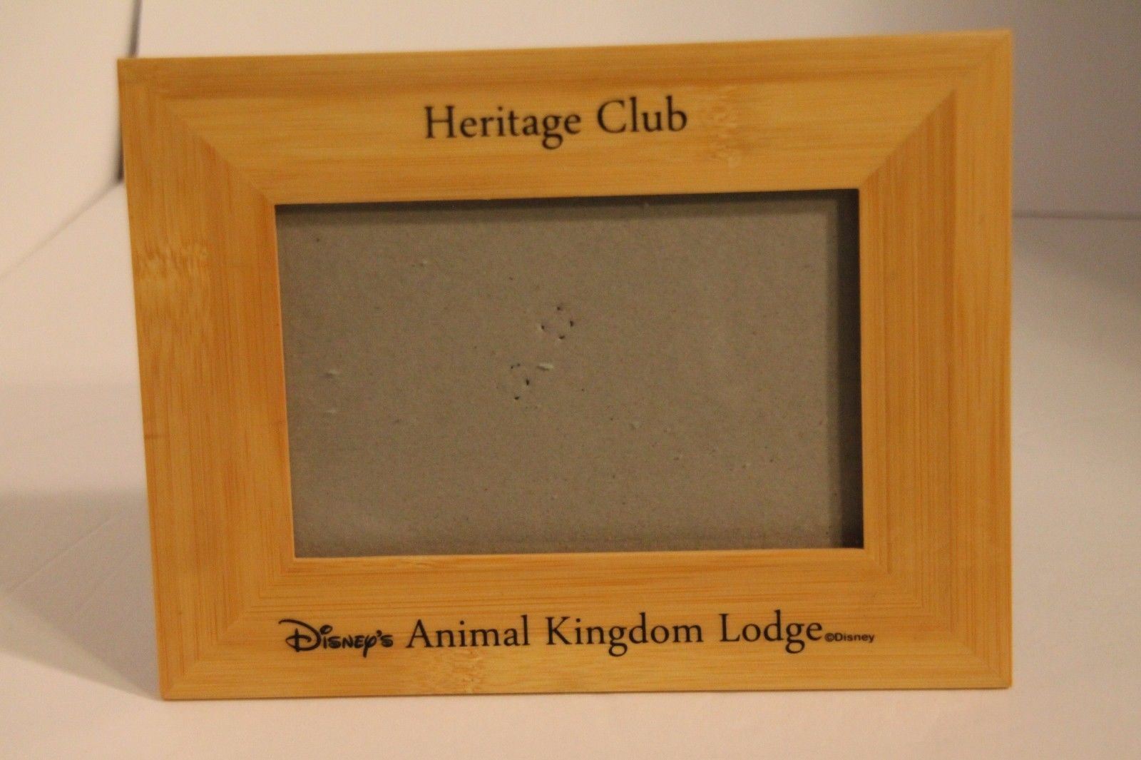 Disney\'s Animal Kingdom Lodge Heritage Club Picture Frame Wood 5 1/2\