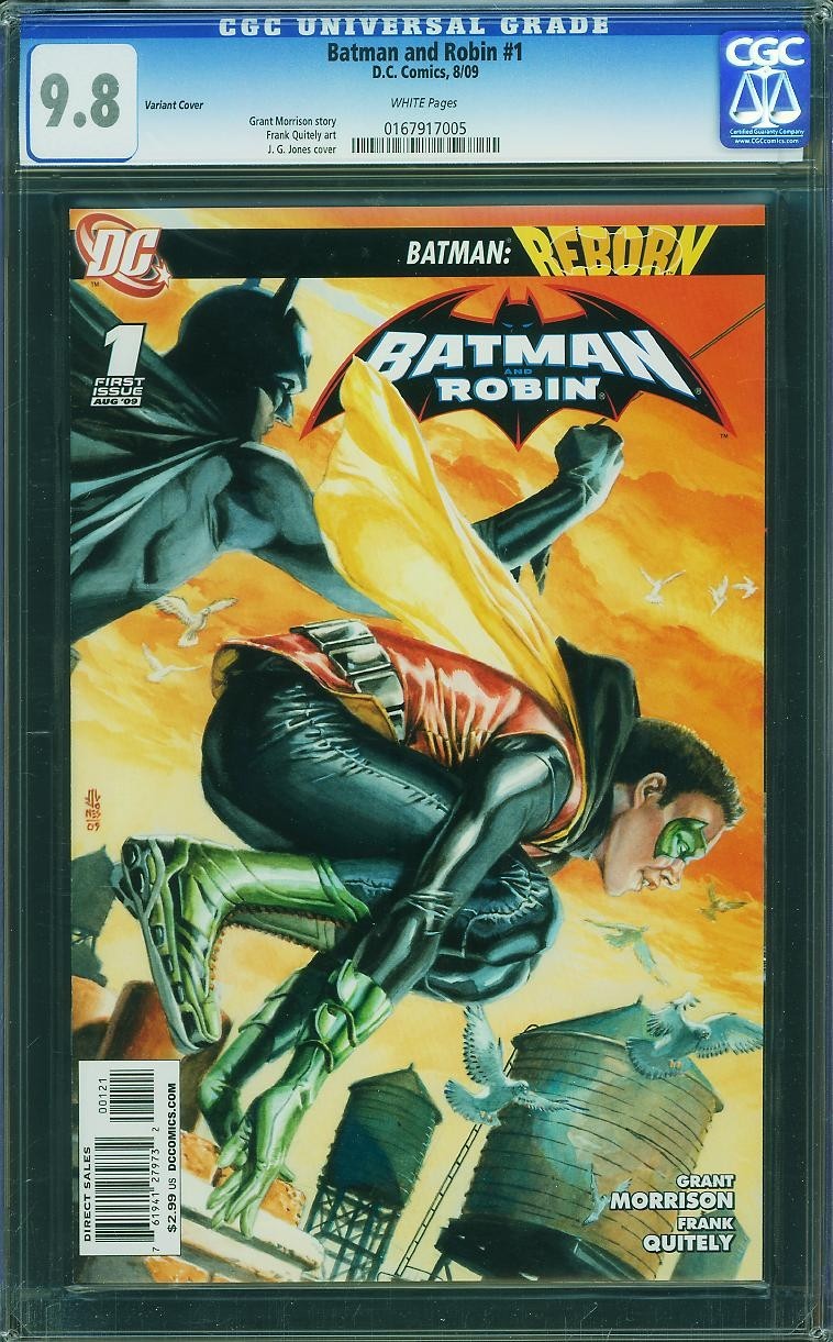 Batman and Robin 1 CGC 9.8 NM-MT WP JG Jones Variant Batman Reborn DC