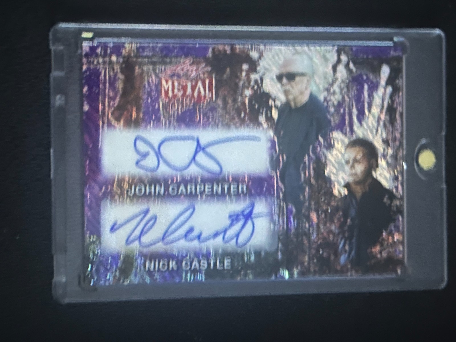 NICK CASTLE * JOHN CARPENTER 2026 LEAF METAL HALLOWEEN DUAL AUTO SHIMMER 2/5
