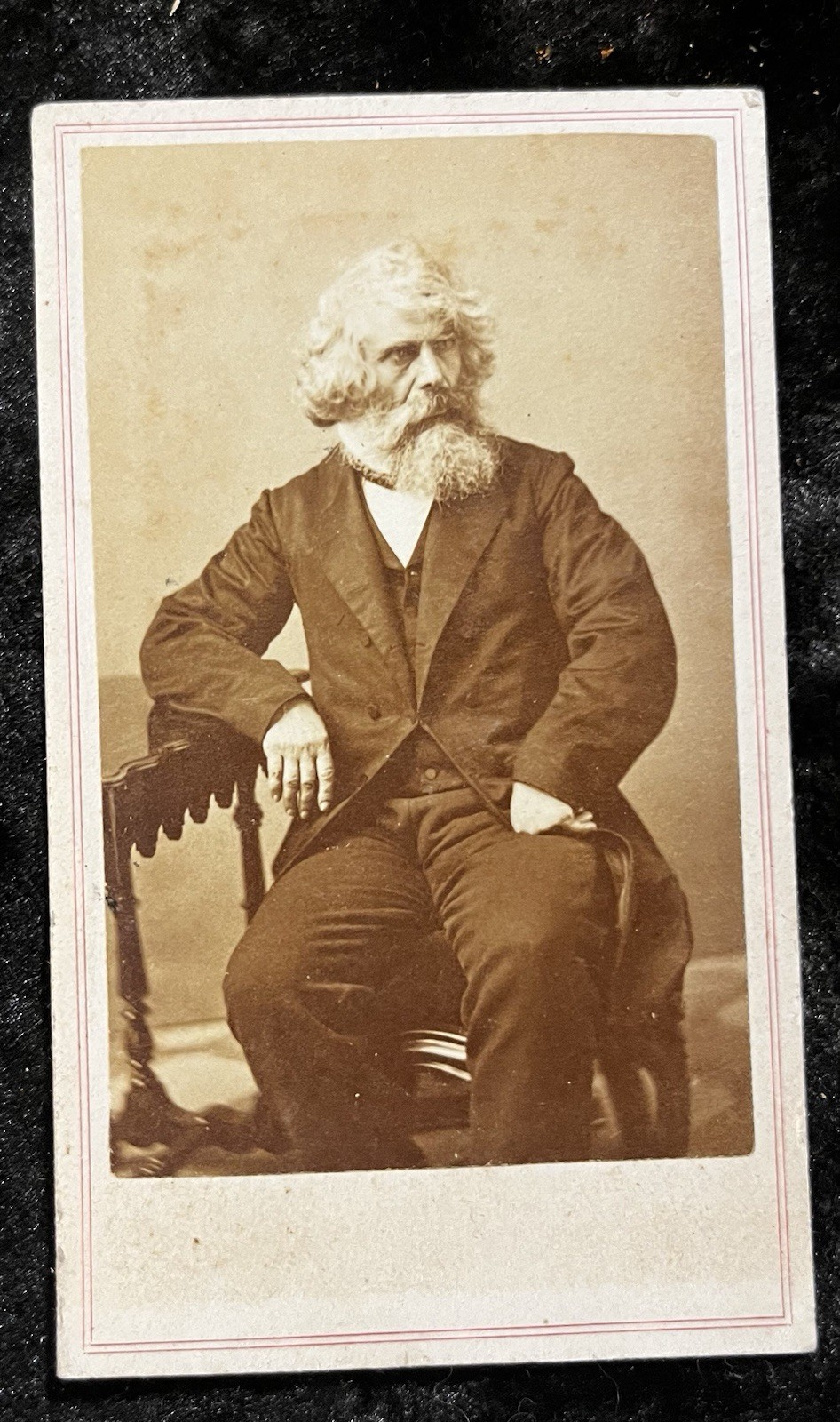 WILLIAM CULLEN BRYANT AMERICAN POET CDV PHOTO