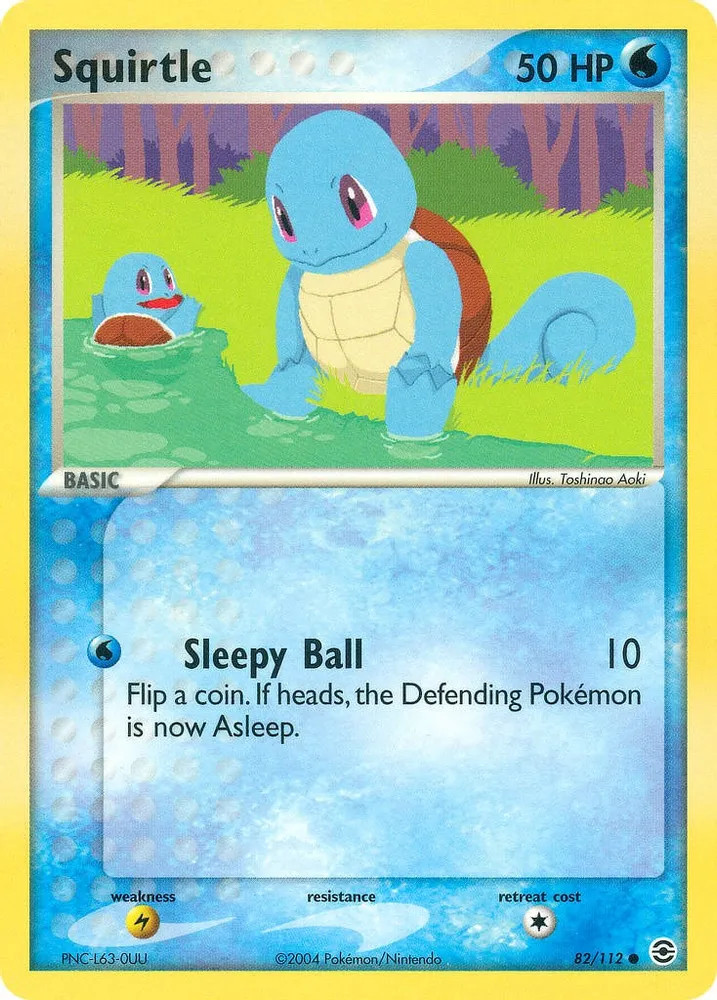 Pokemon EX FireRed LeafGreen Squirtle #82/112 English NM