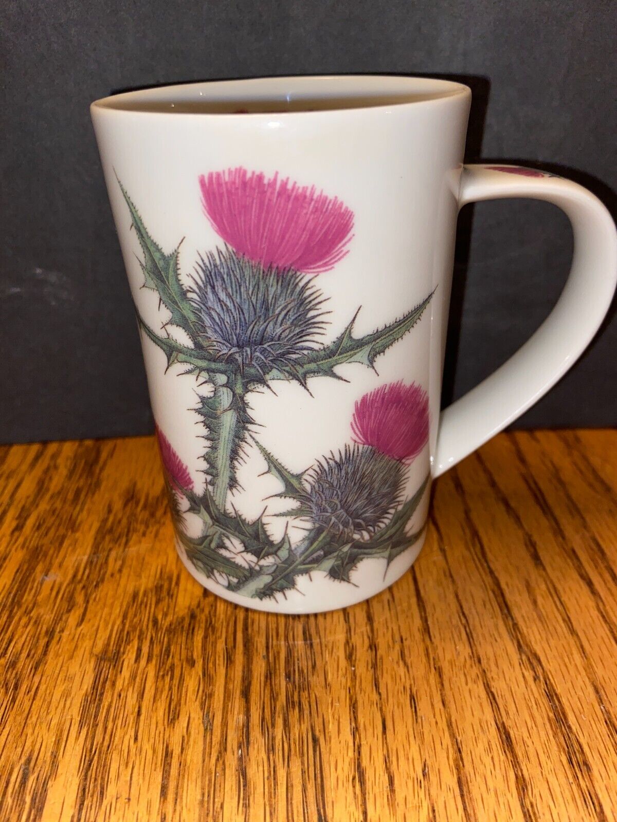 Dunoon SCOTTISH THISTLE Fine Bone China Coffee Tea Cup Kathy Pickles Design