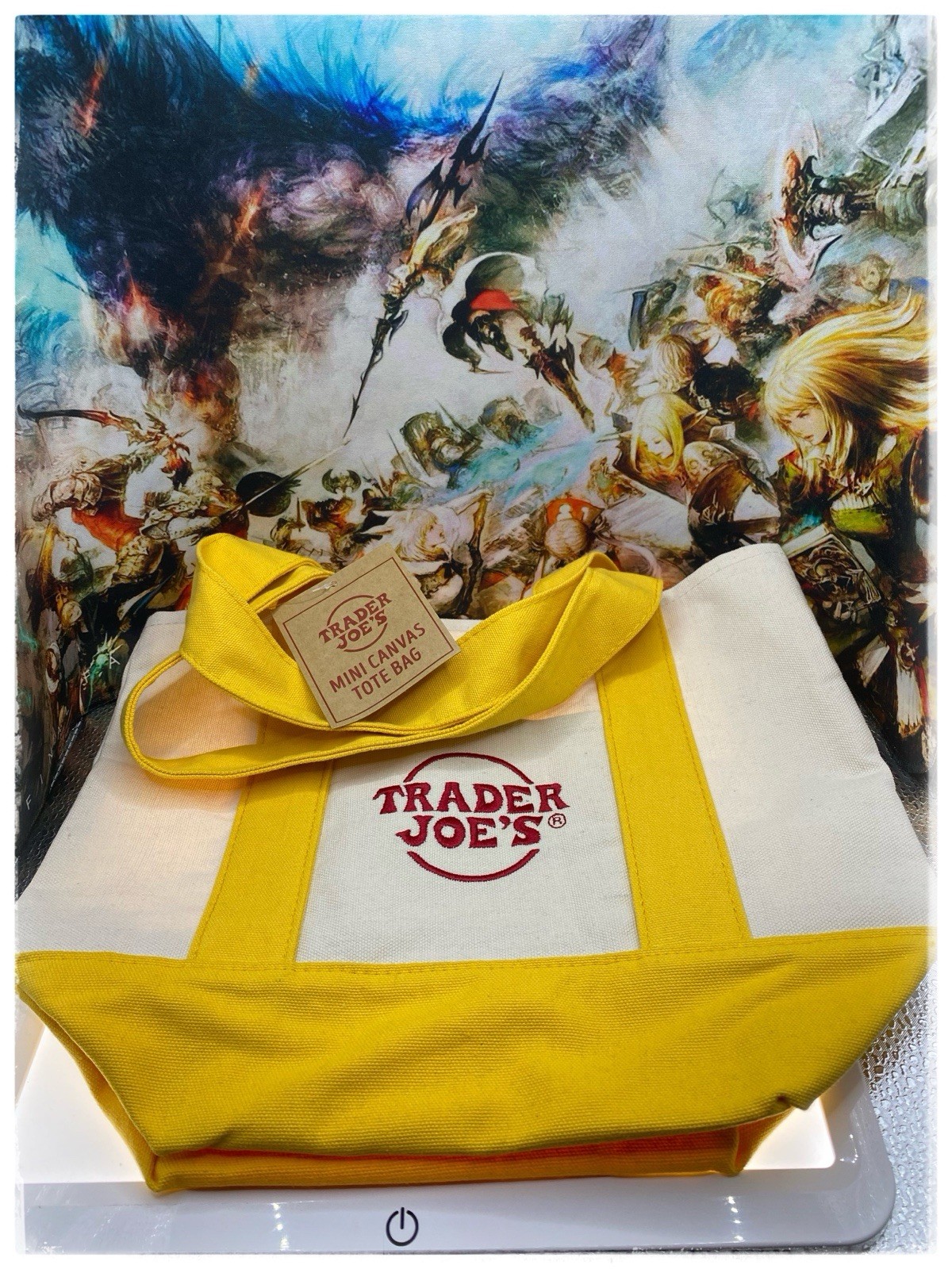 *Limited Edition* Trader Joe's Mini Canvas Tote Bag Holiday 2025 *Yellow*