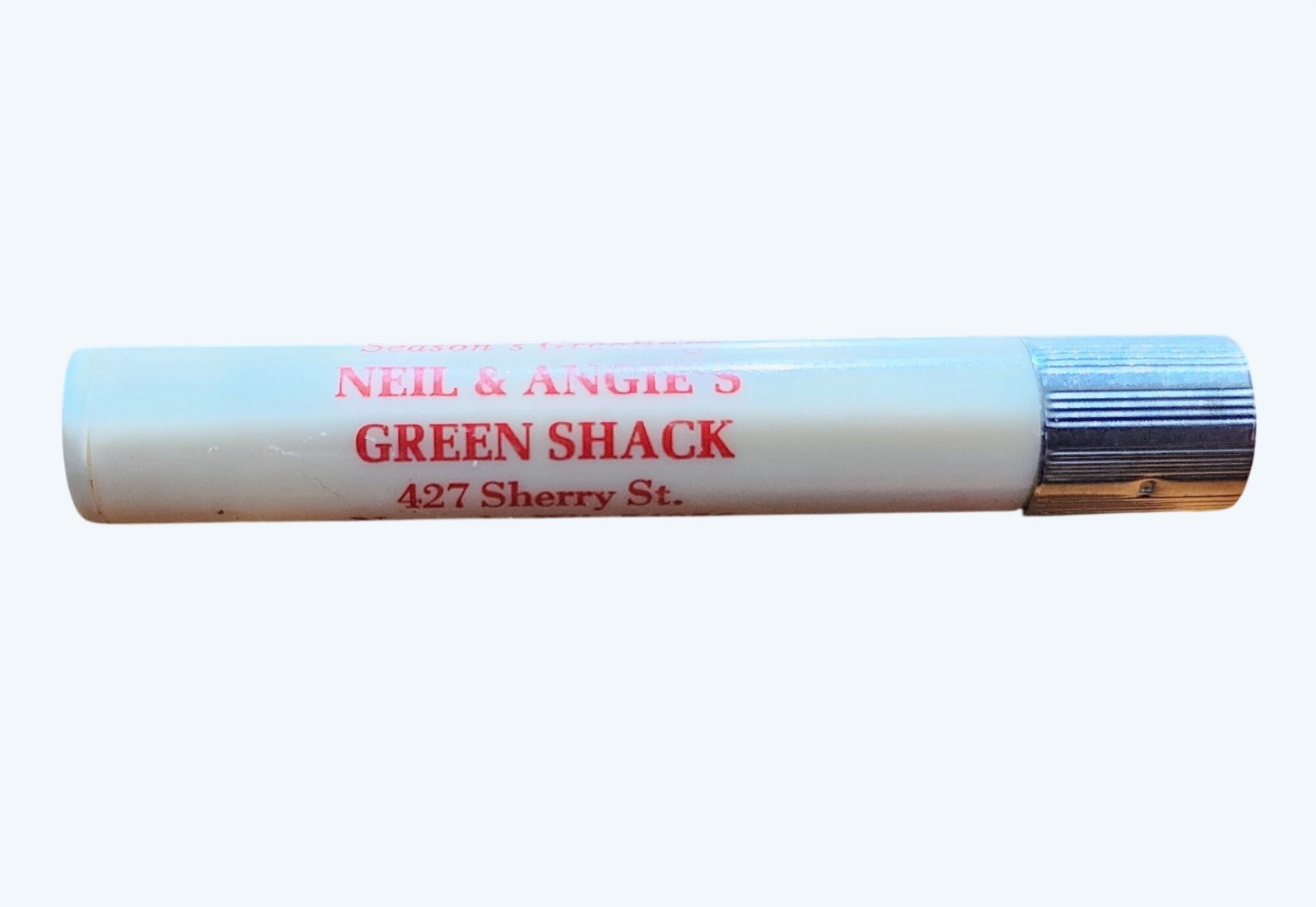Vtg Neil & Angies Green Shack Toothpick Matchstick Holder w Metal Cap Neenah WI Vtg Neil & Angies Green Shack Toothpick Matchstick Holder w Metal Cap Neenah WI