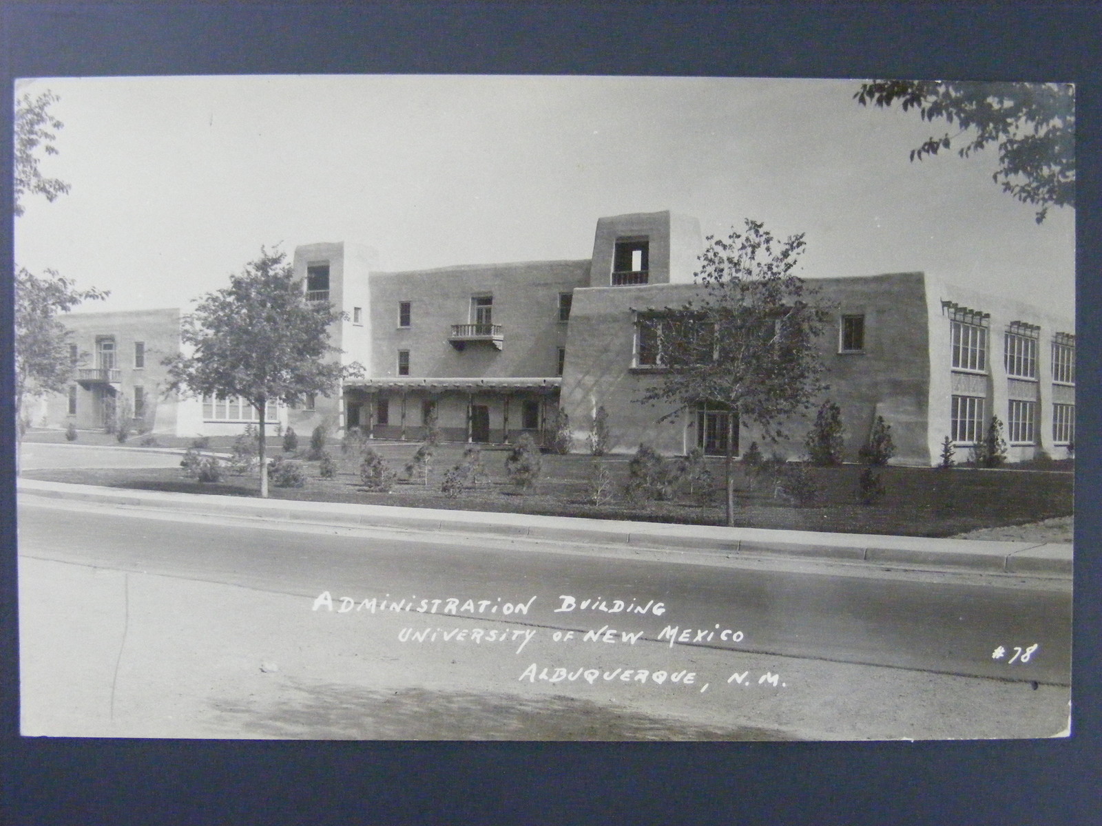 Albuquerque Admin Bldg University New Mexico NM Real Photo Postcard RPPC 1930-50