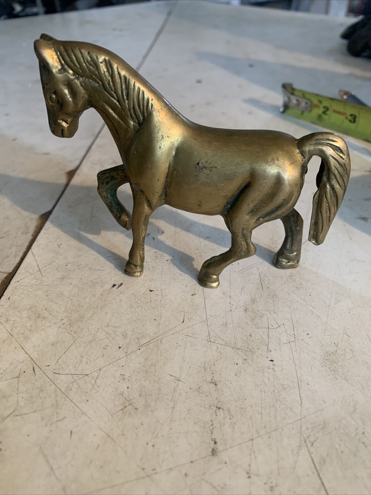 vintage brass horse statue sculpture