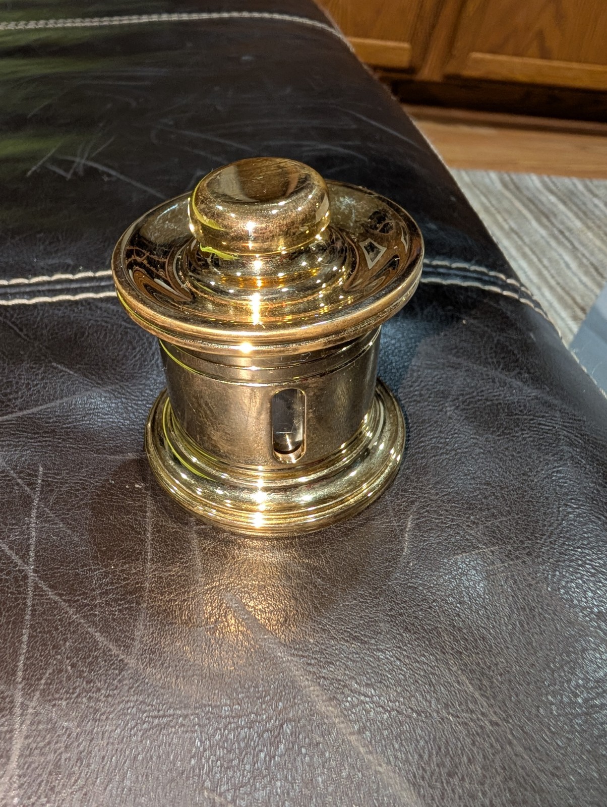 El Casco 23K Gold-Plated Solid Brass Inkwell Desk Ink Pot Luxury Writing Set