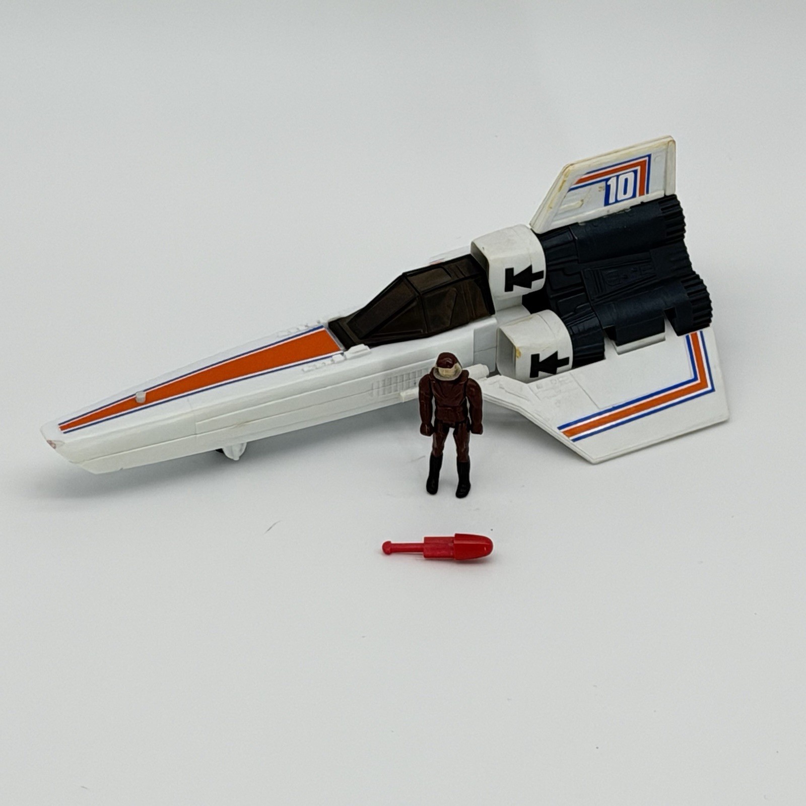 Mattel Battlestar Galactica Firing COLONIAL VIPER — 🔥1978 MISSILE & FIGURE —Vtg