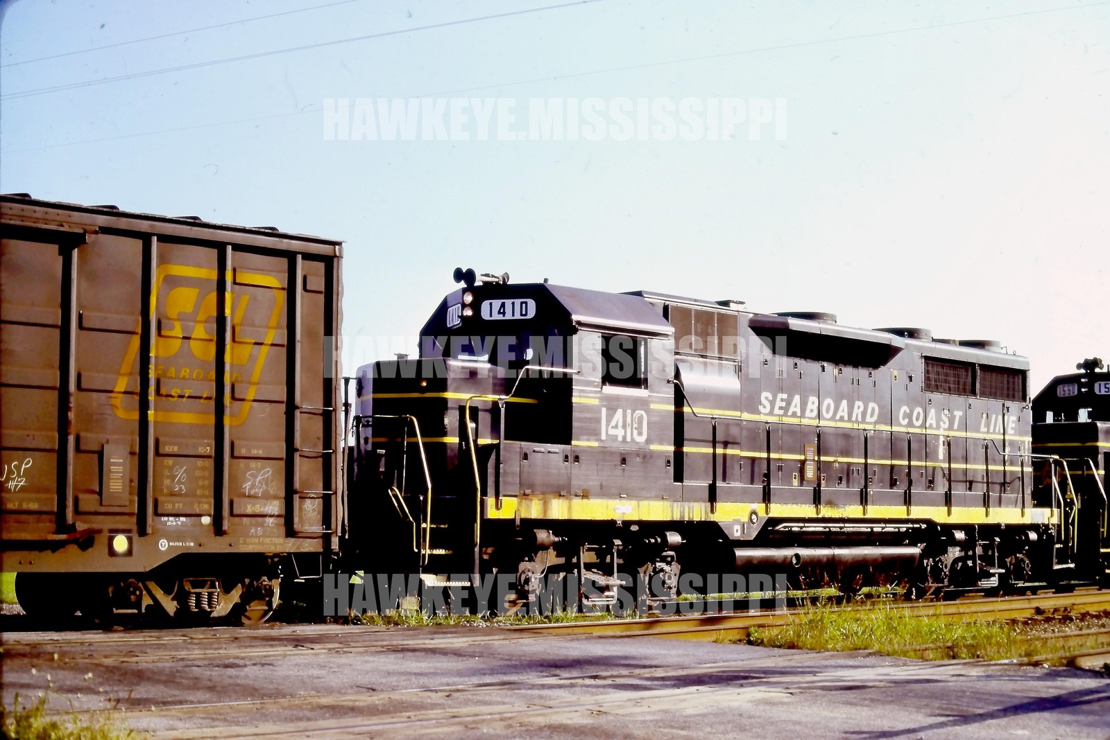 slide photo SEABOARD COAST LINE SCL 1410 WALLACE SC JUN14 1978 ORIG CONNIFF