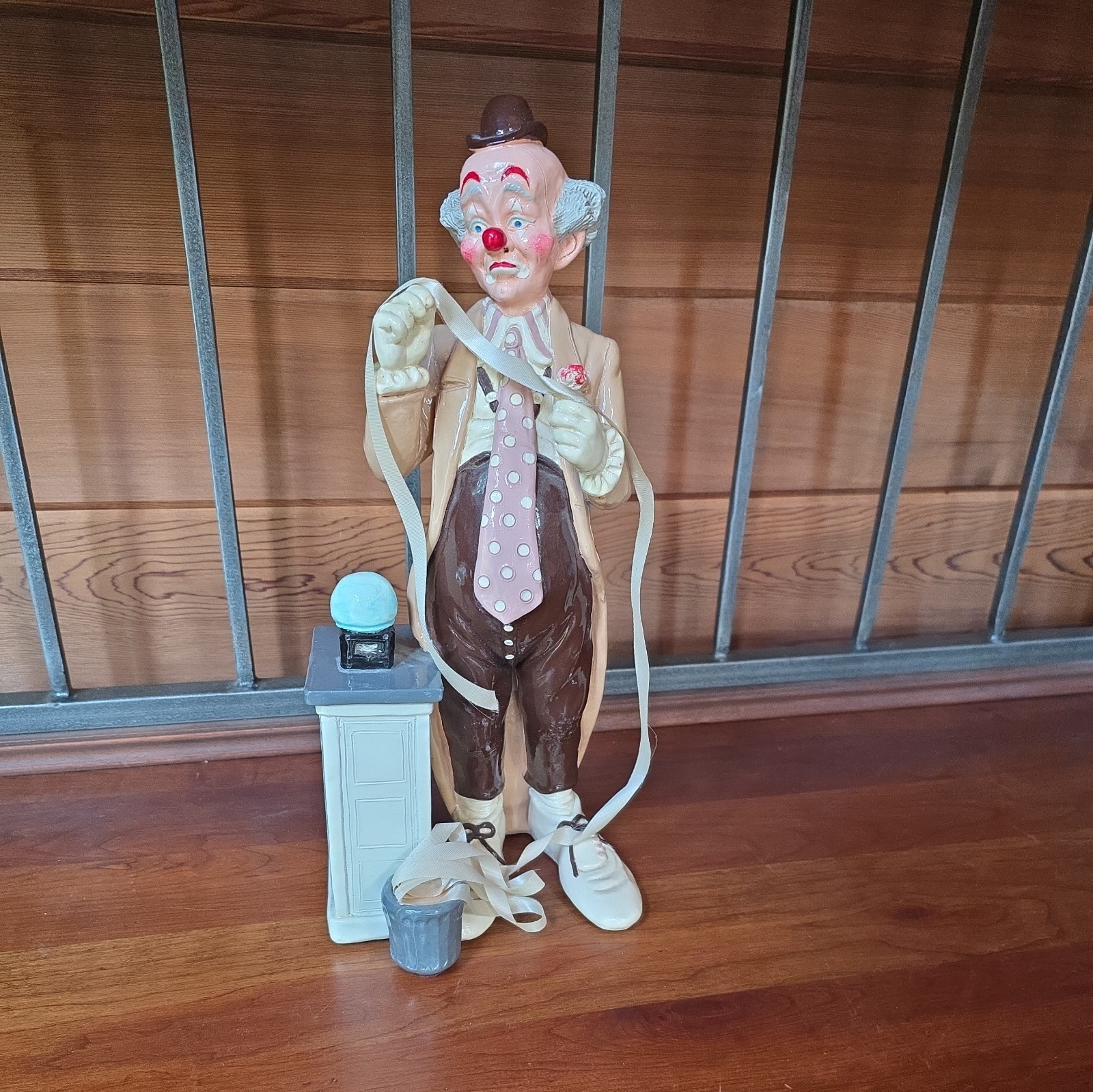 Vintage Judi's Pastime Clown Figurine, Signed, 1983 From The NY stock Exchange