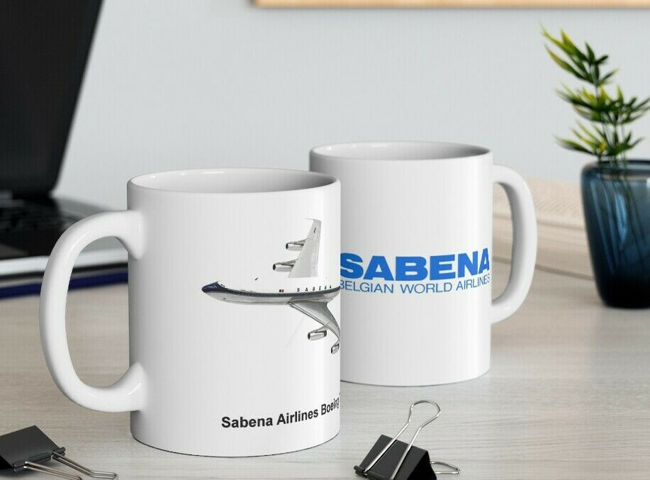 Sabena Airlines B-707-320 Coffee Mug