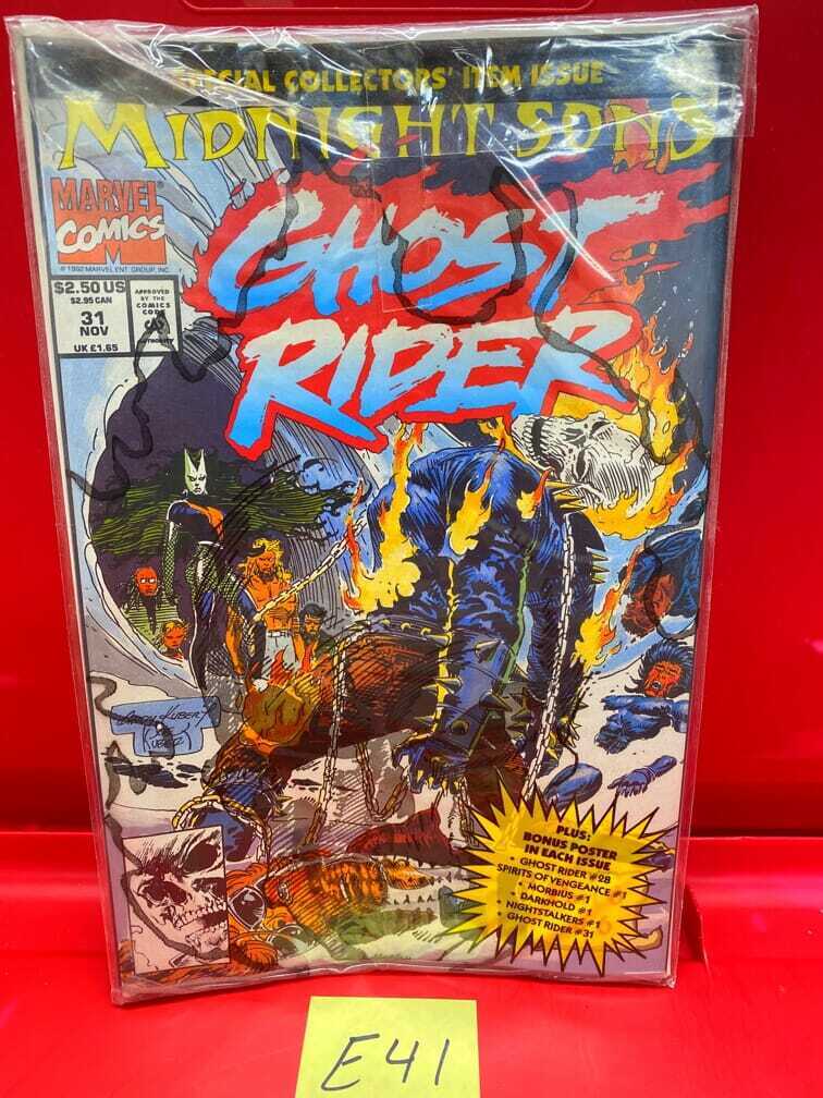 Ghost Rider #31 Rise of The Midnight Sons Marvel Comic w/Poster *NEW SEALED* E41