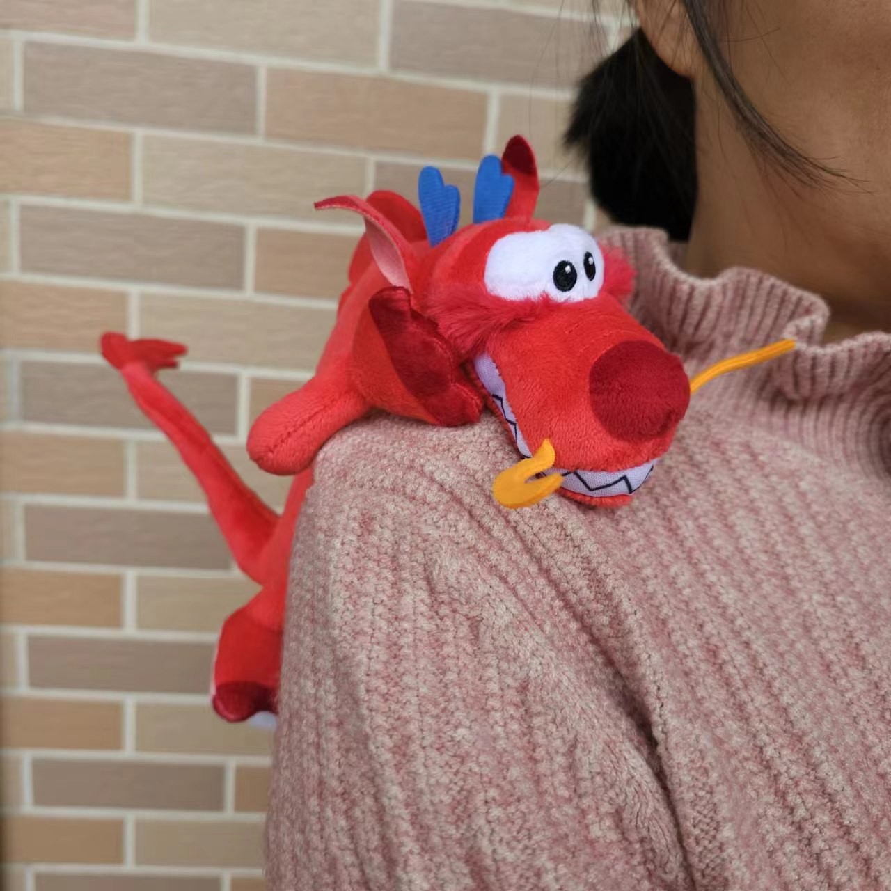 Disney Mulan Mushu Dragon Doll Shoulder Magnetic Pal Plush Toy