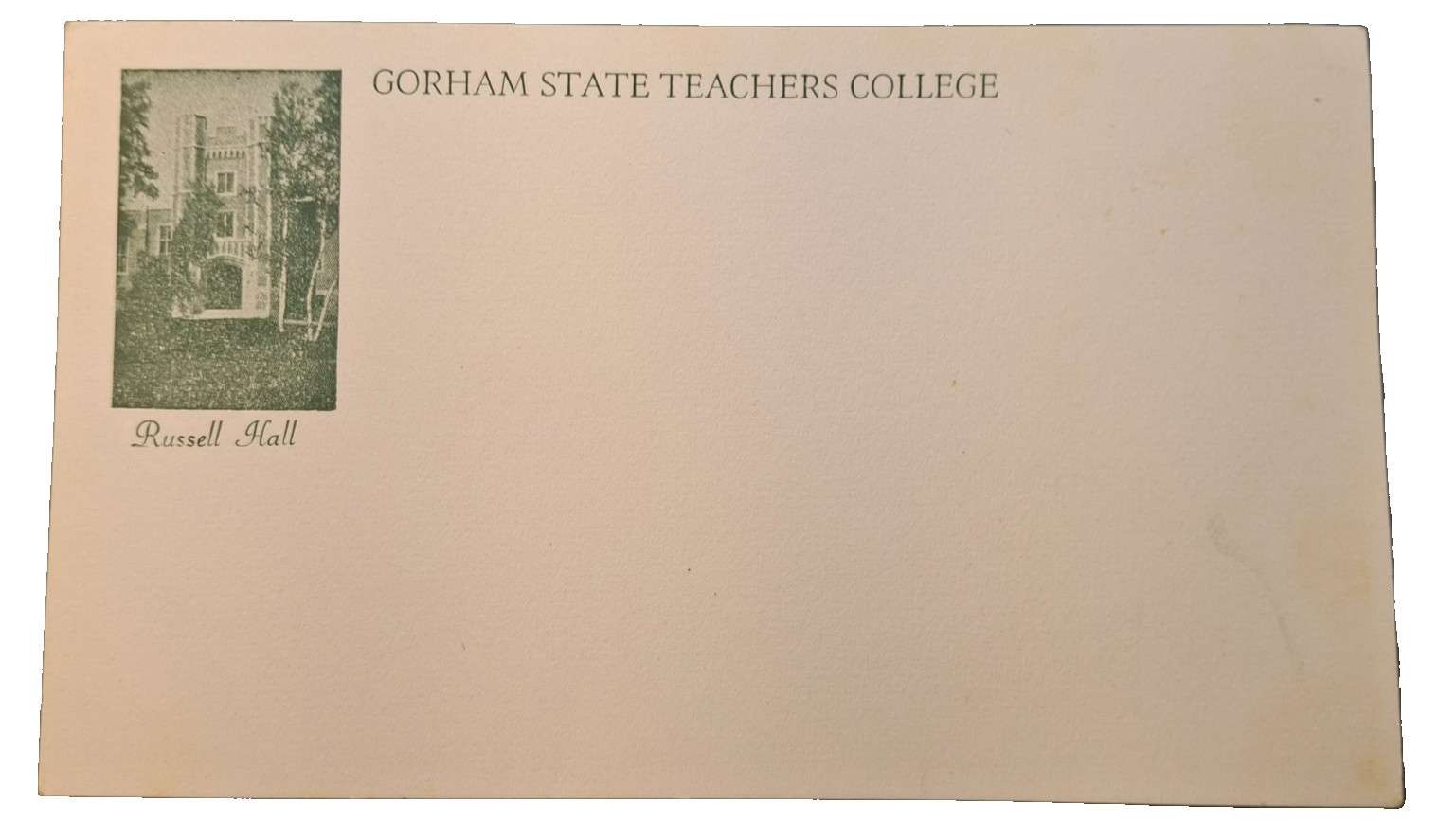Gorham State Teacher\'s College Maine  Vintage Postcard Russell Hall