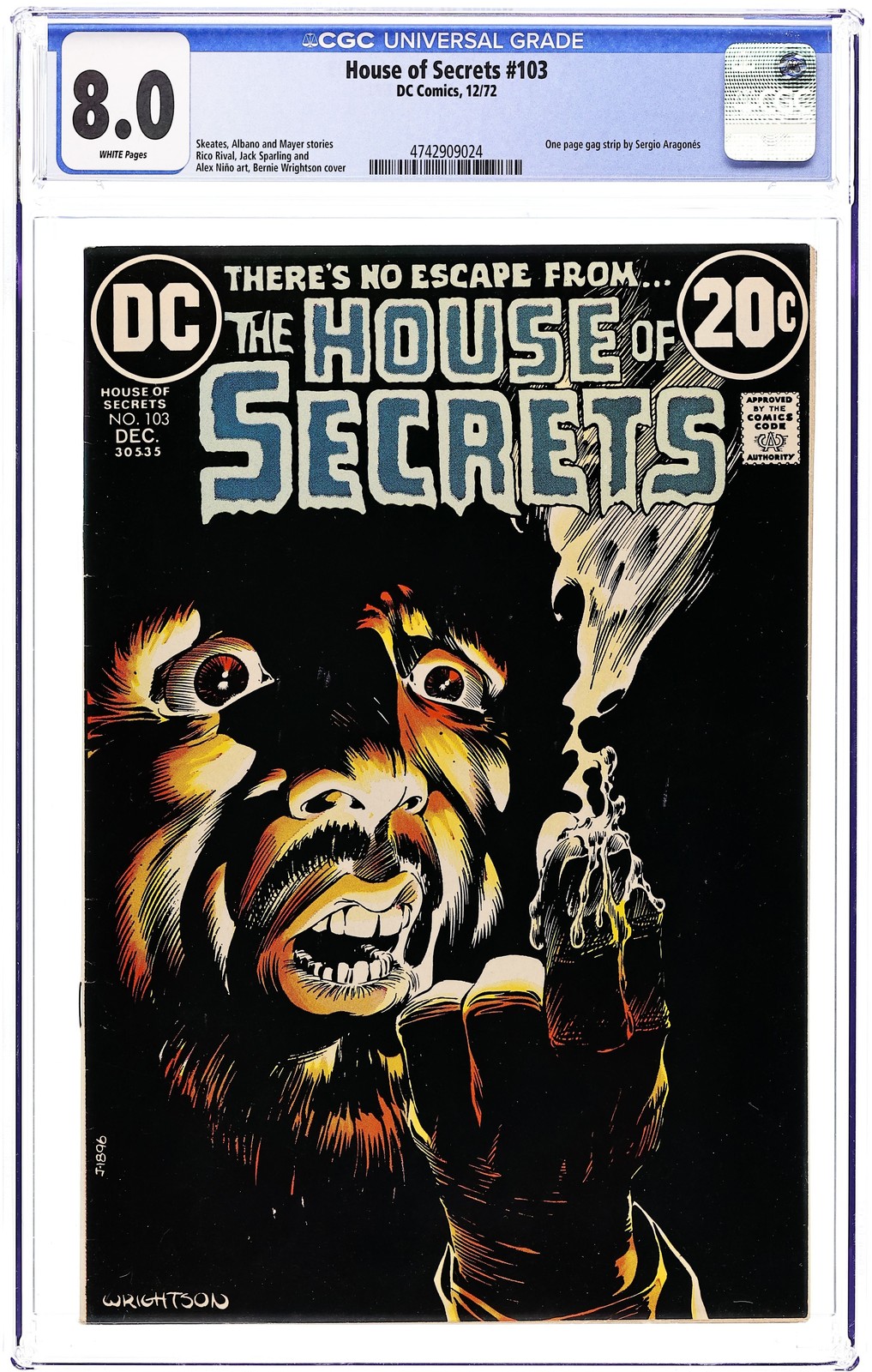 House of Secrets #103 CGC 8.0 1972 4742909024