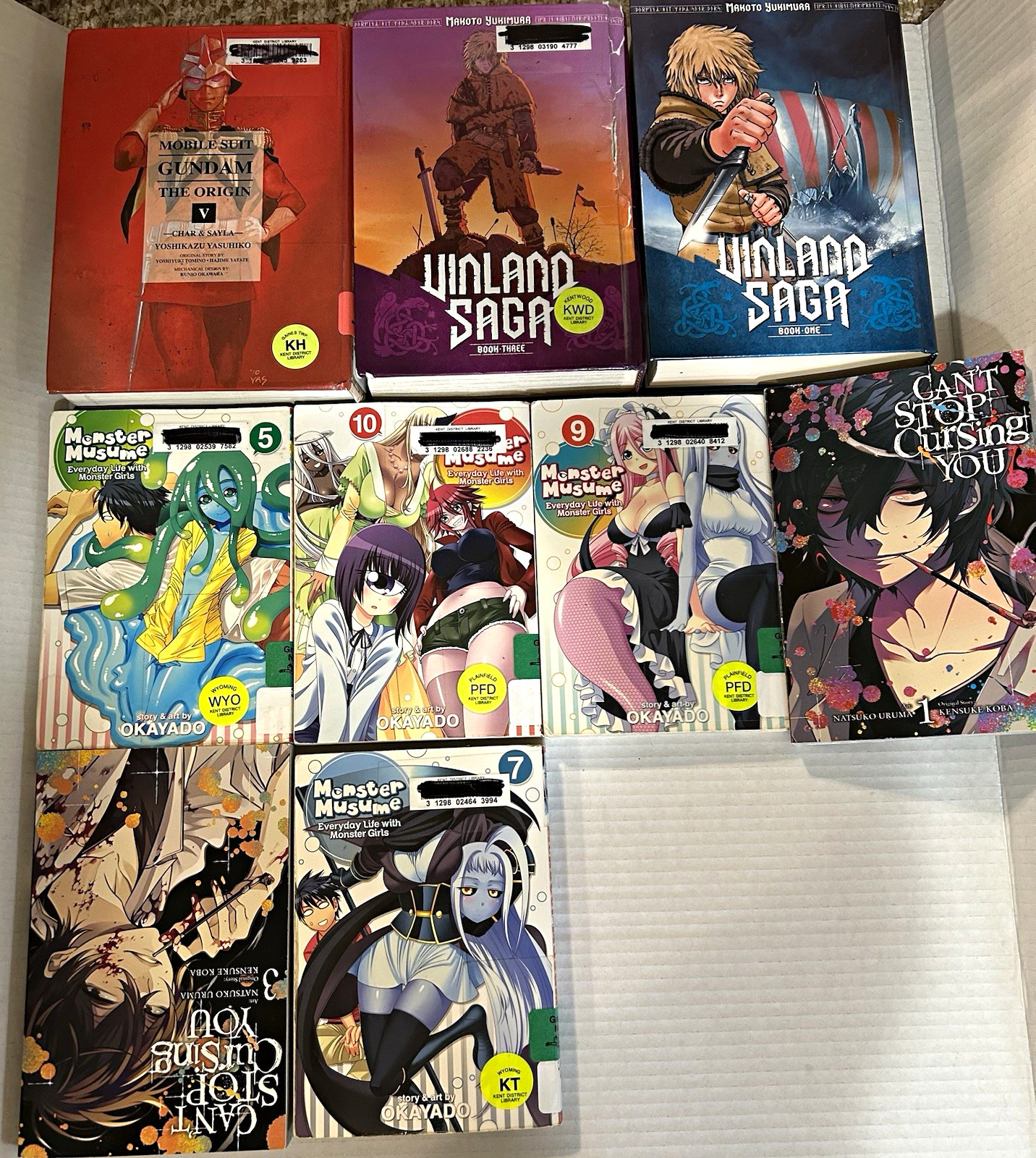 MANGA LOT, Vinland Saga, Gundam The Origin V, Monster Musume,