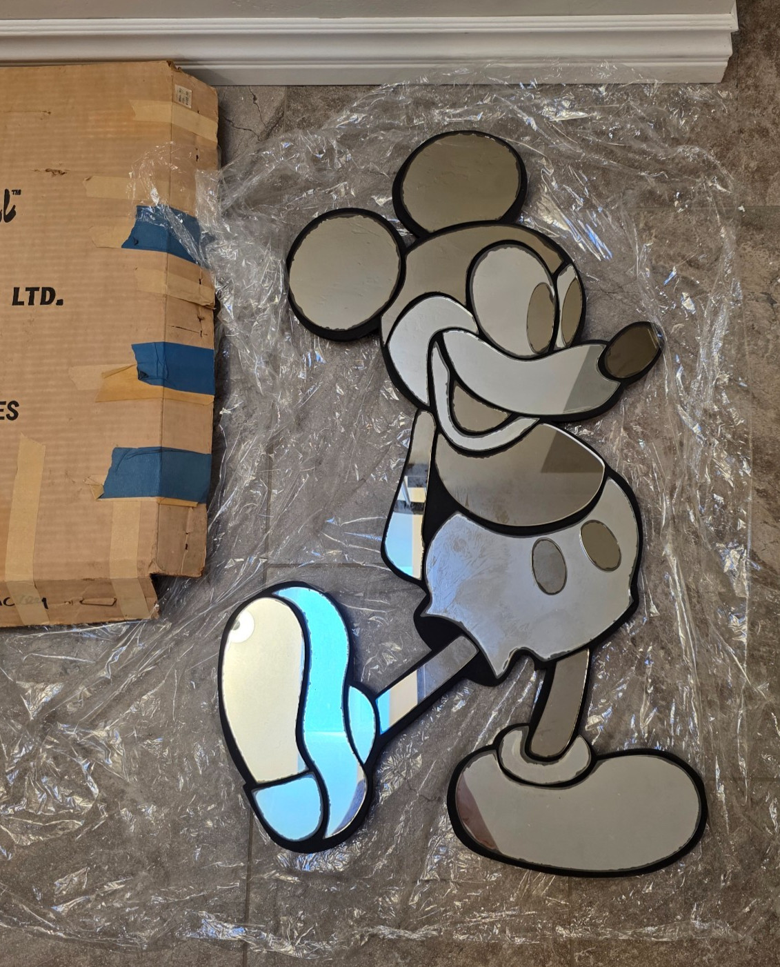 vtg Disney Mickey Mouse Tenyo Wall Mirror Limited Edition Rare Box Vintage