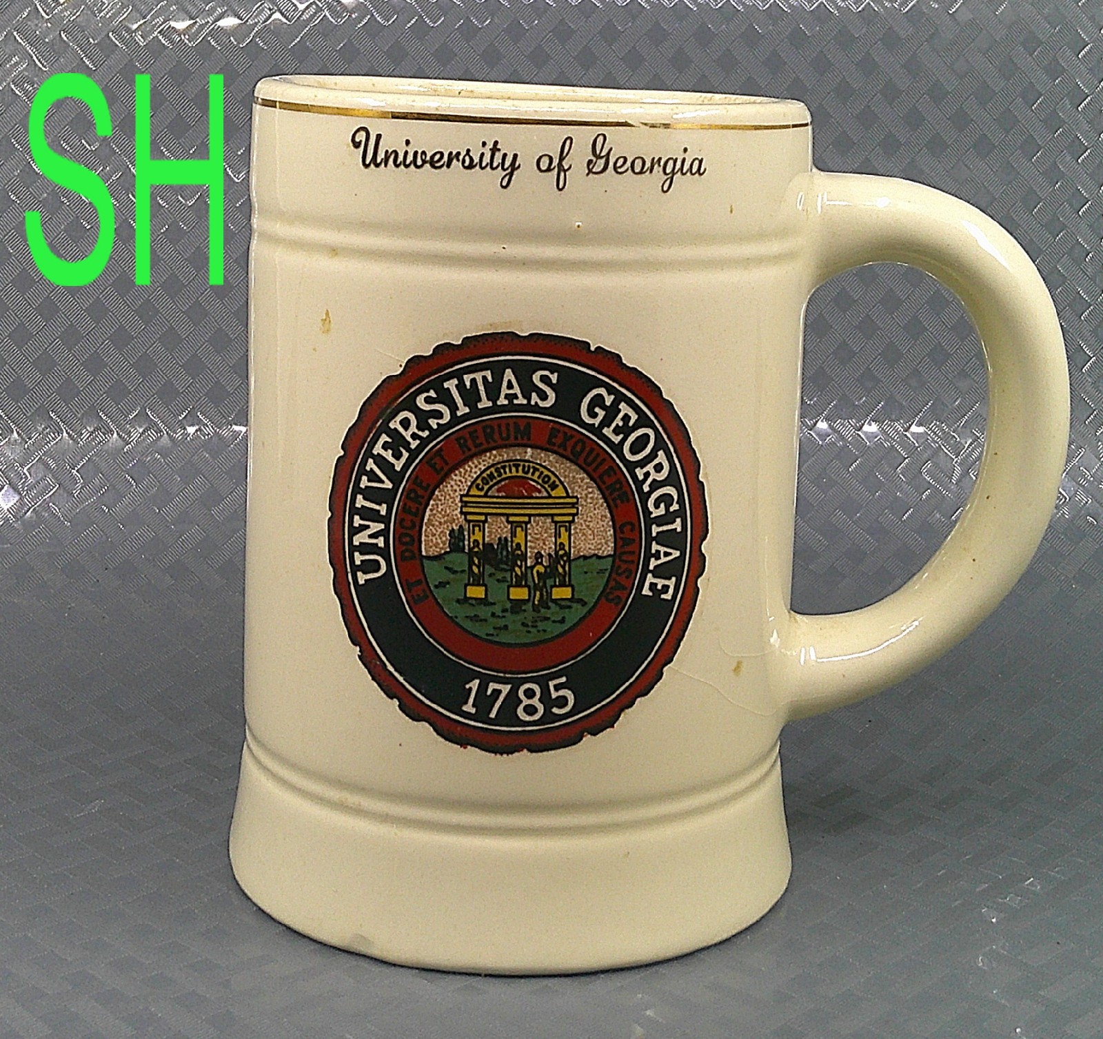 Vintage UGA University of Georgia Tankard Stein Mug Cup \