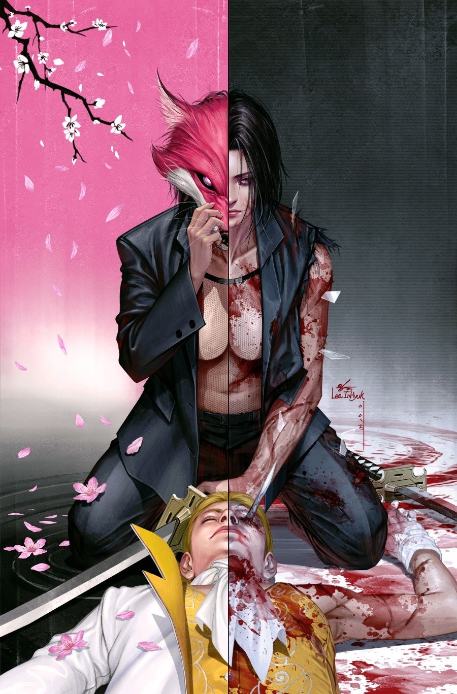 EXQUISITE CORPSES FOX MASK KILLER #1- 1:100 INHYUK LEE FULL ART VARIANT- IMAGE