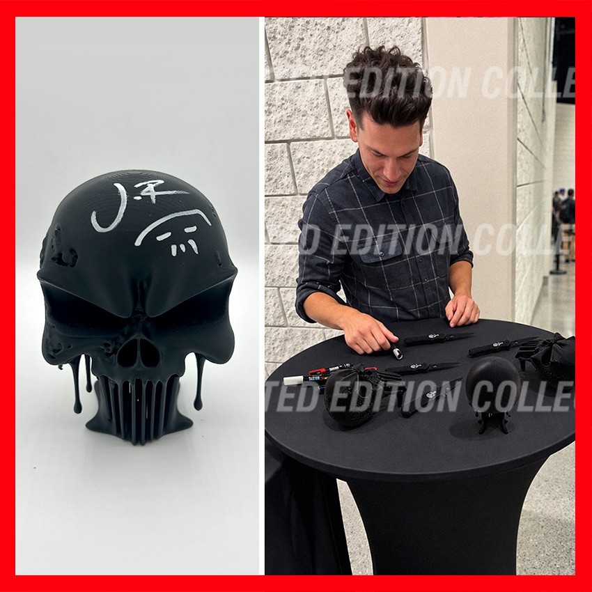 JON BERNTHAL SIGNED The Punisher Melting Skull 3D Bust - Marvel - COA & PICTURE