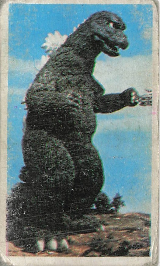 Vintage Godzilla Menko Card Japanese Kaiju Showa Era Playing Card 2 of Clubs