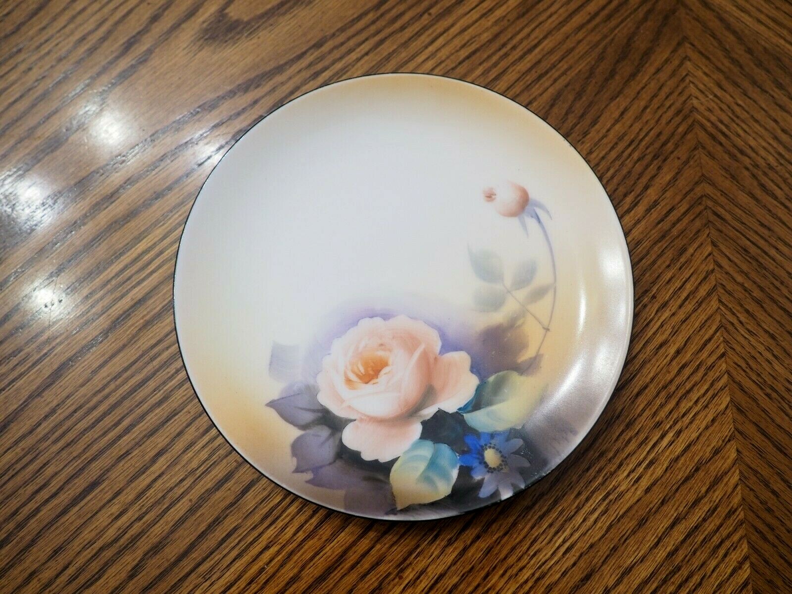 Antique NORITAKE Hand Painted Floral Pattern Dessert Plate 6 1/4\