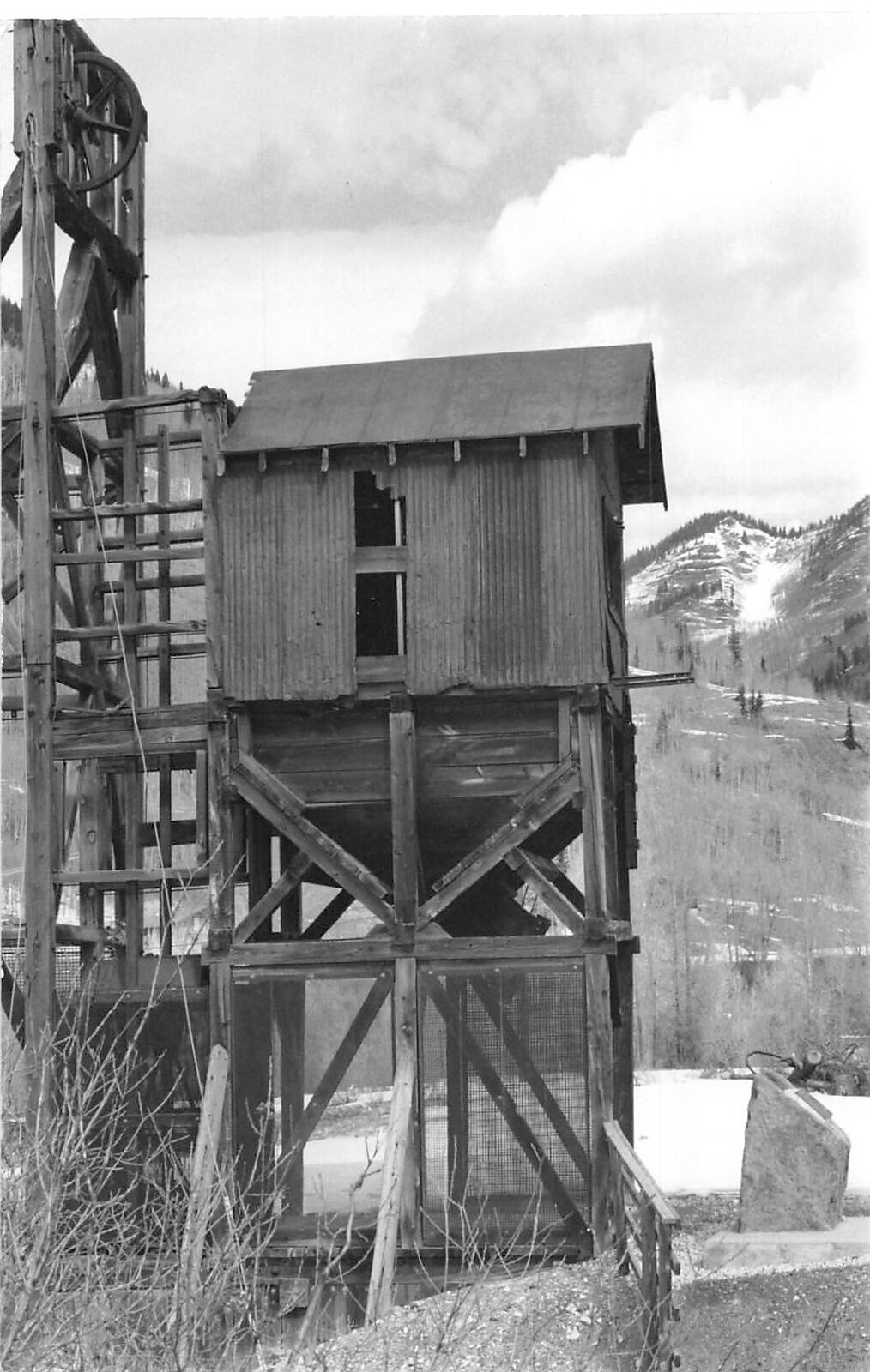 J36/ Rico Colorado RPPC Postcard c1950s Abandoned Gold Mine Building 133