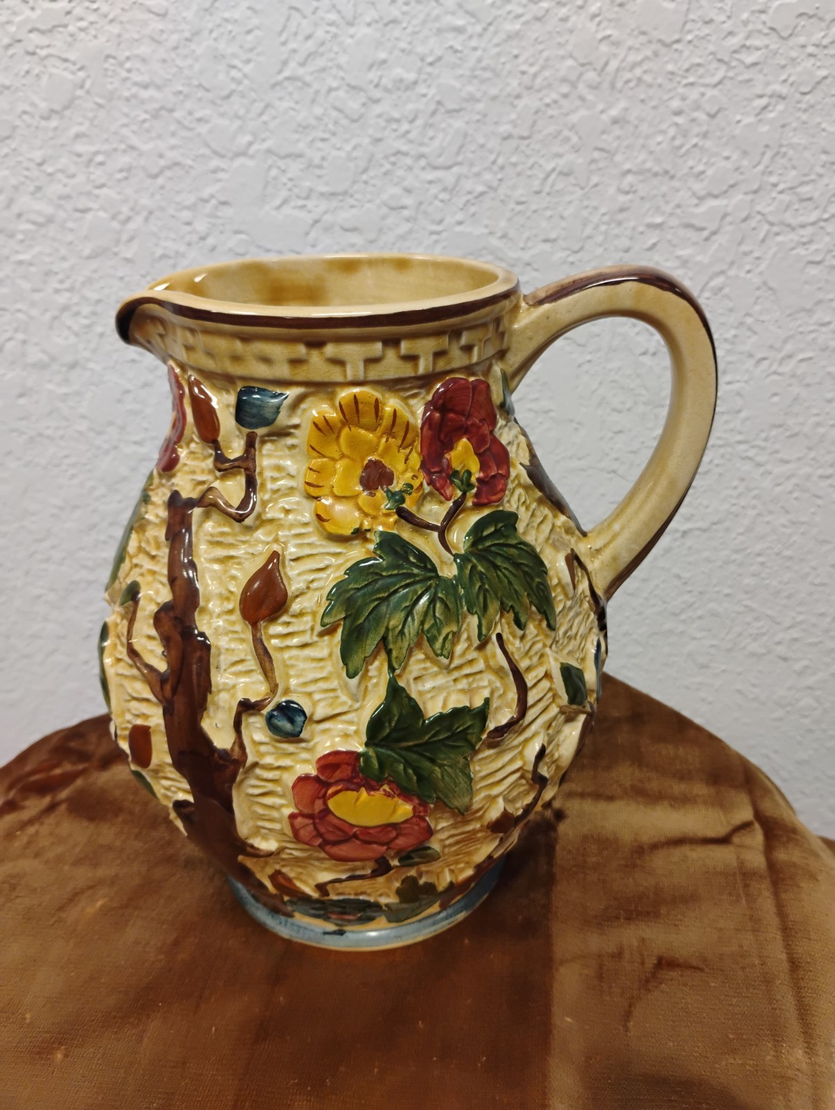 Indian Tree Hand-painted HJ Wood Phaffordshire England Pitcher