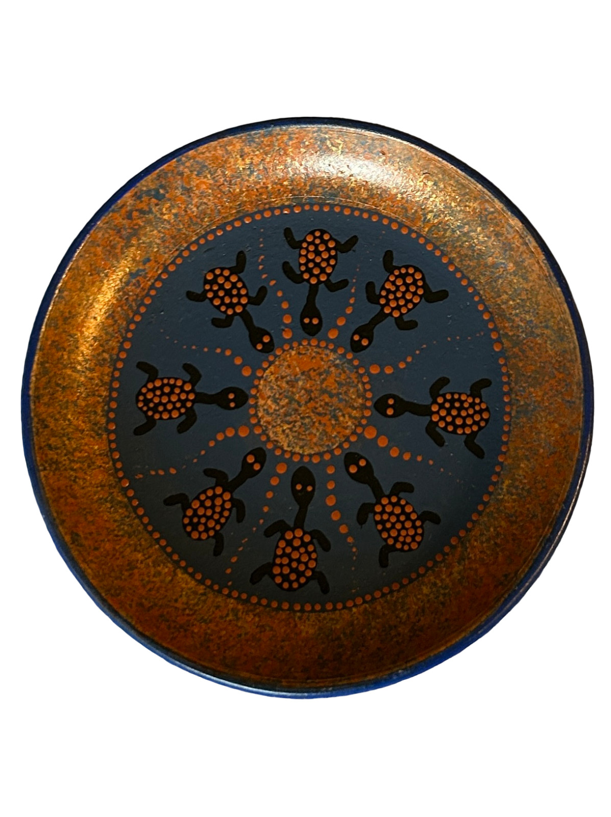 SHERD Studio Indigenous-Style Terra Cotta Dot-Art Plate 6.25