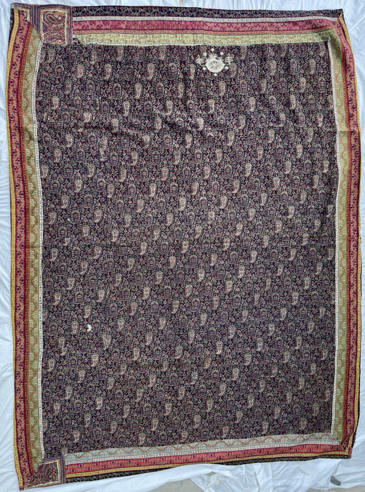 antique Termeh textile, Tablecloth Hand Embroidered