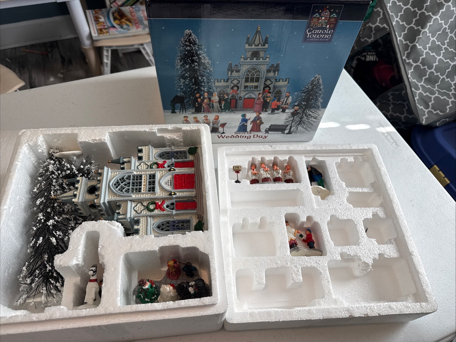 Wedding Day Lemax Set Carole Towne 2002 Boxed Christmas Village READ DESCRIPTION