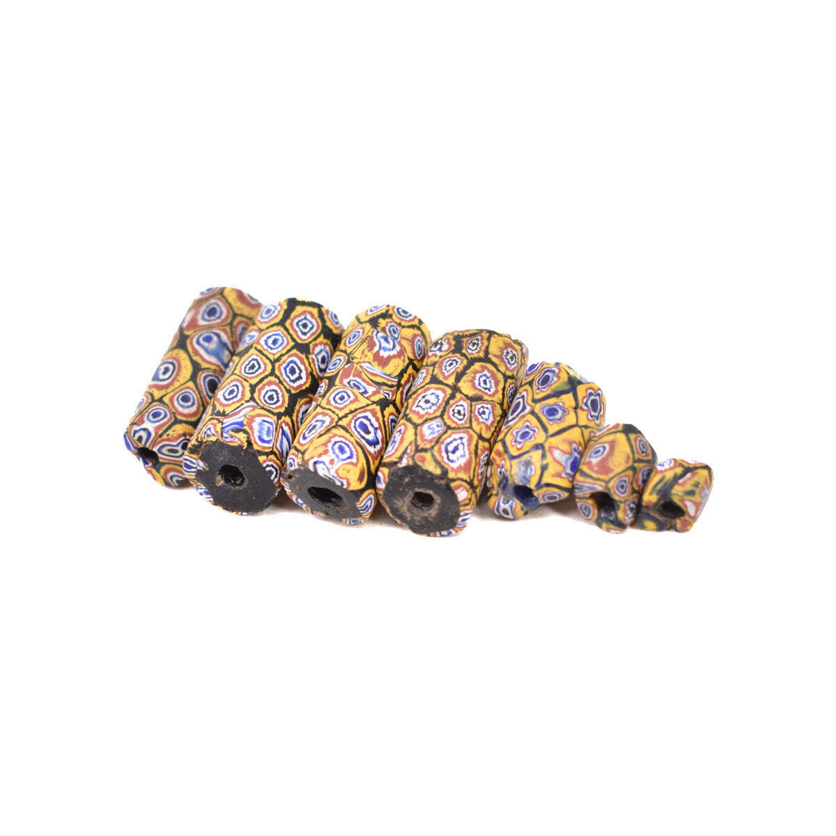 7 Millefiori Venetian Trade Beads Ericson Collection
