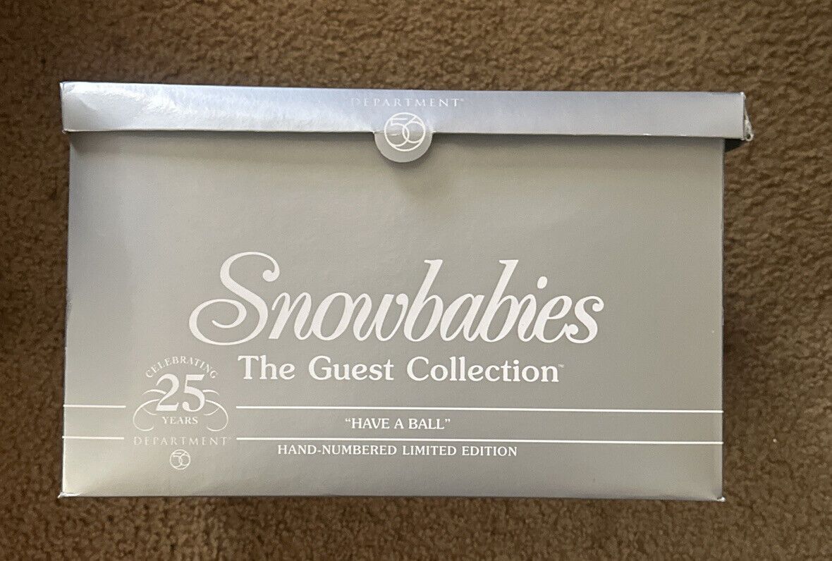 Dept. 56 Snowbabies The Guest Collection \'Have A Ball\' 25th Limited Edition.@68
