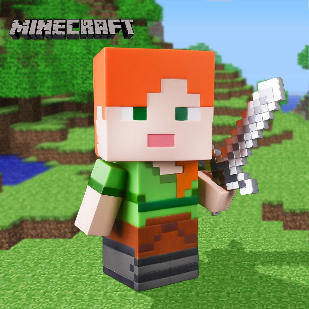 Official Minecraft Alex Figure Toy with Sword Collectible New Loose Gift