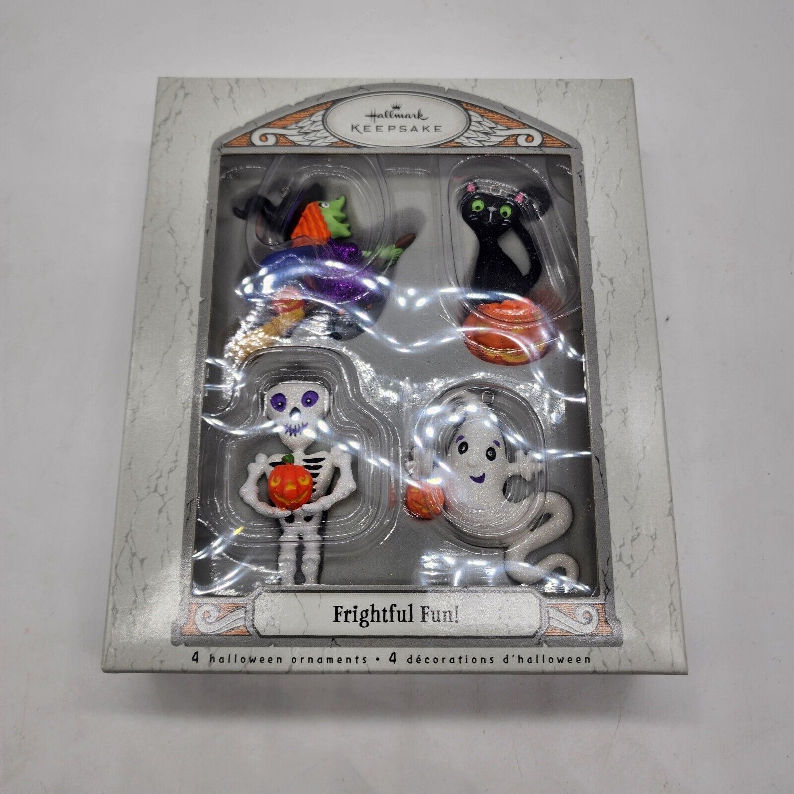 Hallmark Halloween Ornaments Set of 4 Frightfully Fun Spooky Characters 2007
