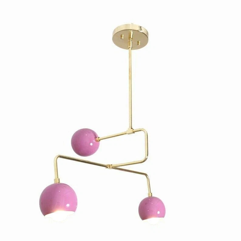 Mid Century style 3 eyeball shade Sputnik chandelier Decorative Brass Light