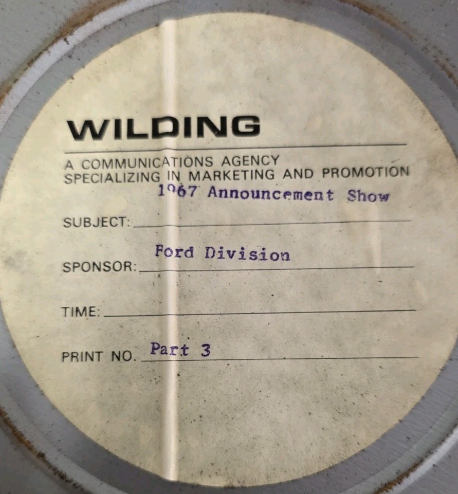 RARE, Original 1967 Ford Announcement Show 3-Reel Film W/ Original Shipping Box