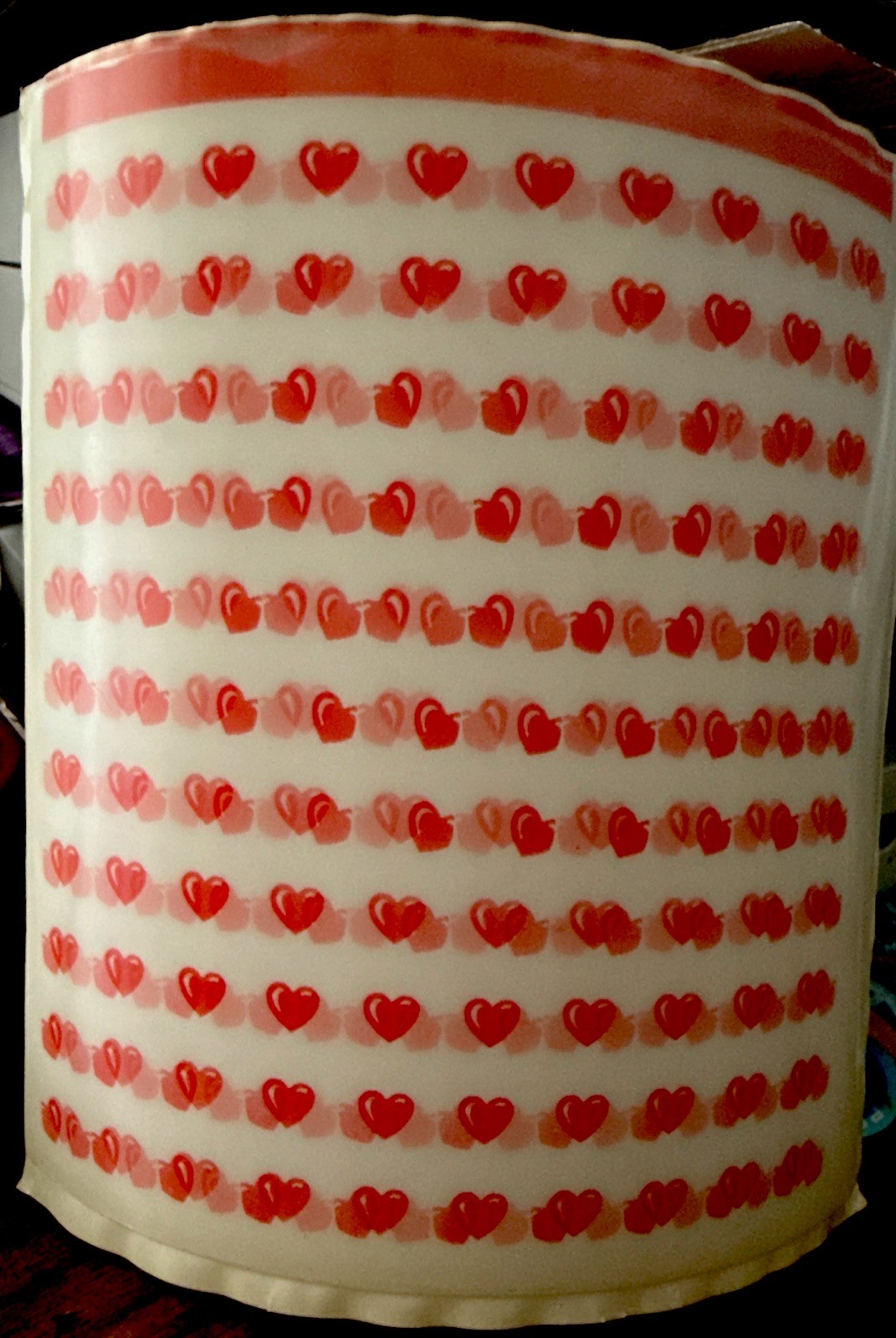 Vintage Vari Vue Lenticular Full UNCUT sheet Moving Hearts Warped 120 Images