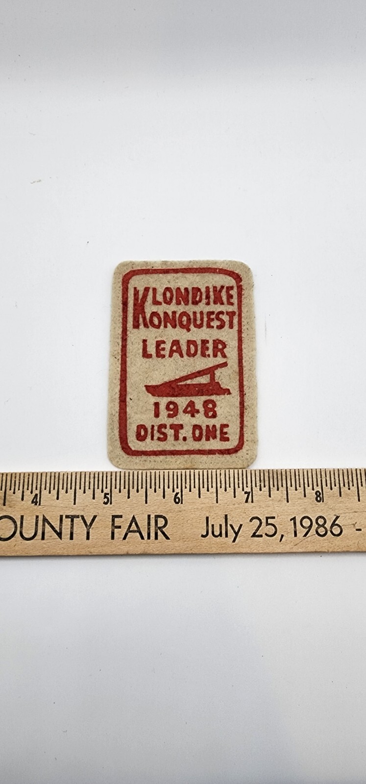 1948 Boy Scout First Unofficial Klondike Derby Felt Patch Leader District 1 