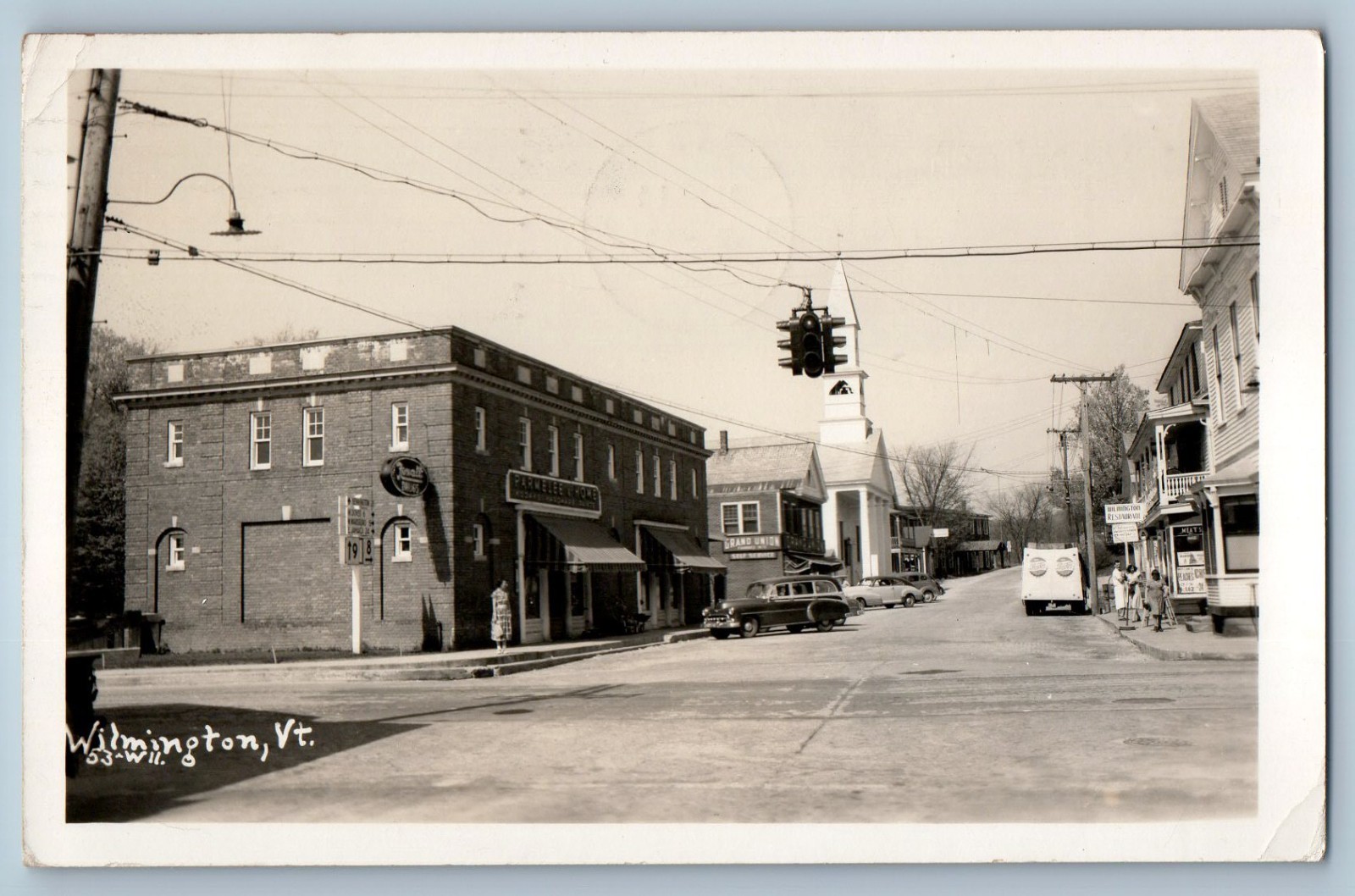 1956 Main Street Grand Union Parmelee Home Wilmington VT RPPC Photo Postcard