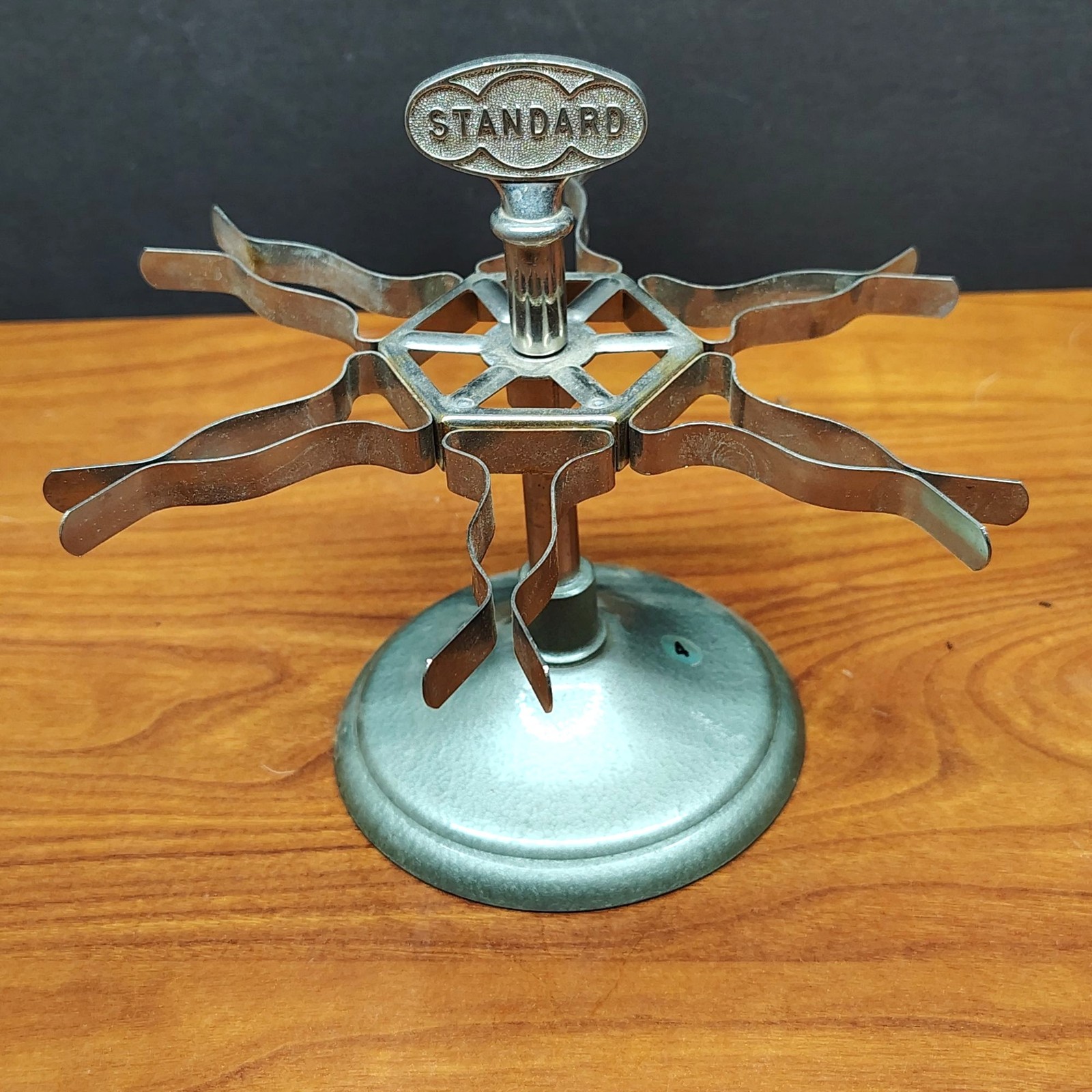 Vintage Standard 6 Rubber Stamp Holder Spinning Carousel Rack 7-1/2W