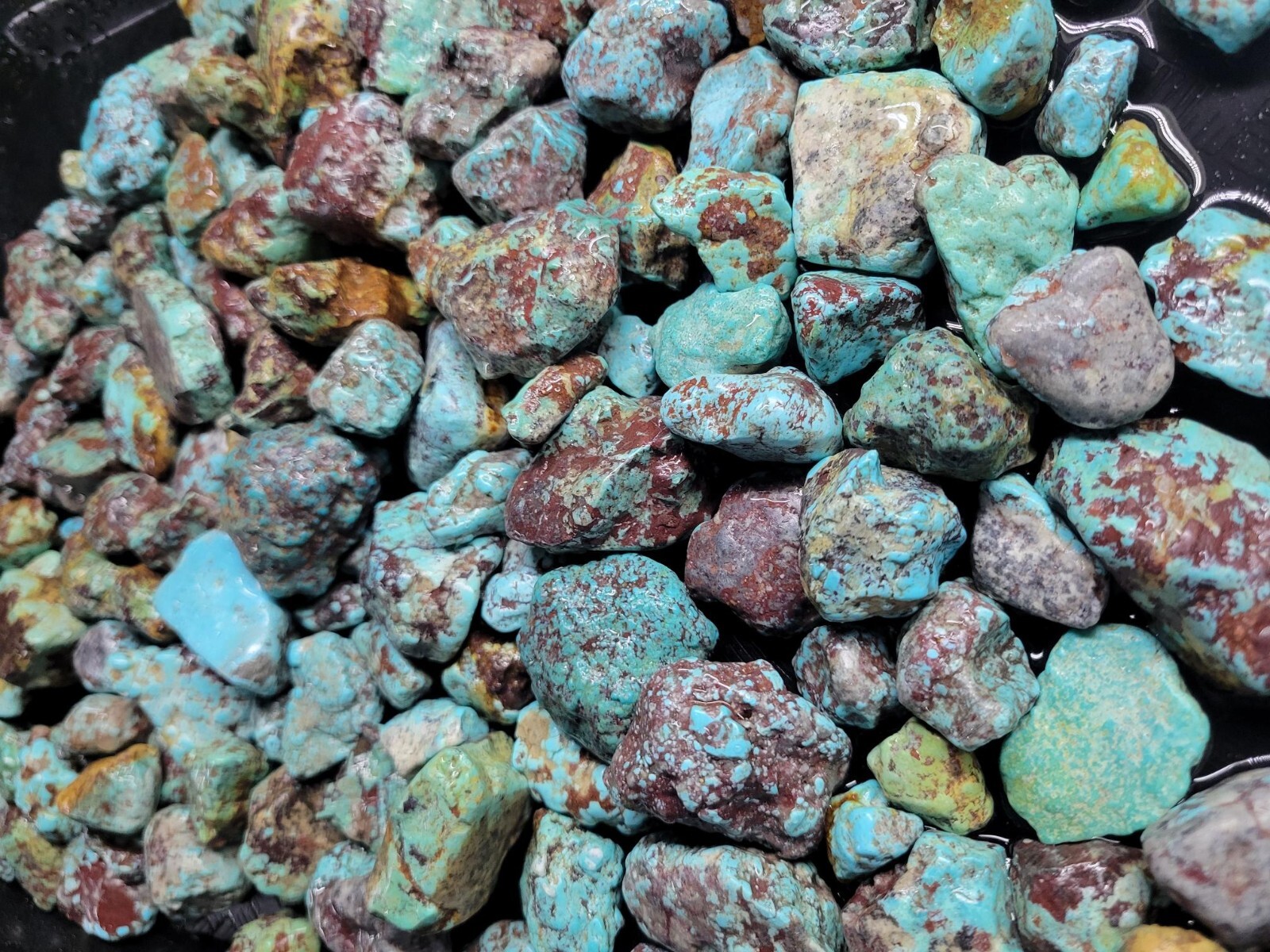 RARE Natural Bisbee Arizona Turquoise Rough Nuggets Quarter Pound