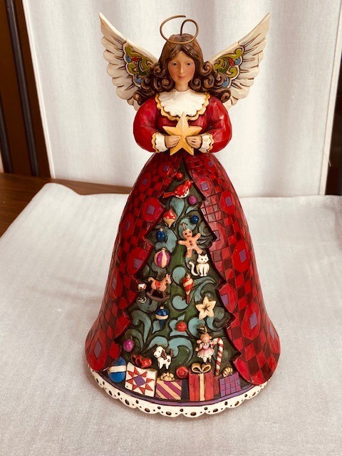 Retired 2009 Jim Shore CHRISTMAS SPIRIT SHINES BRIGHT Musical Angel 4012989