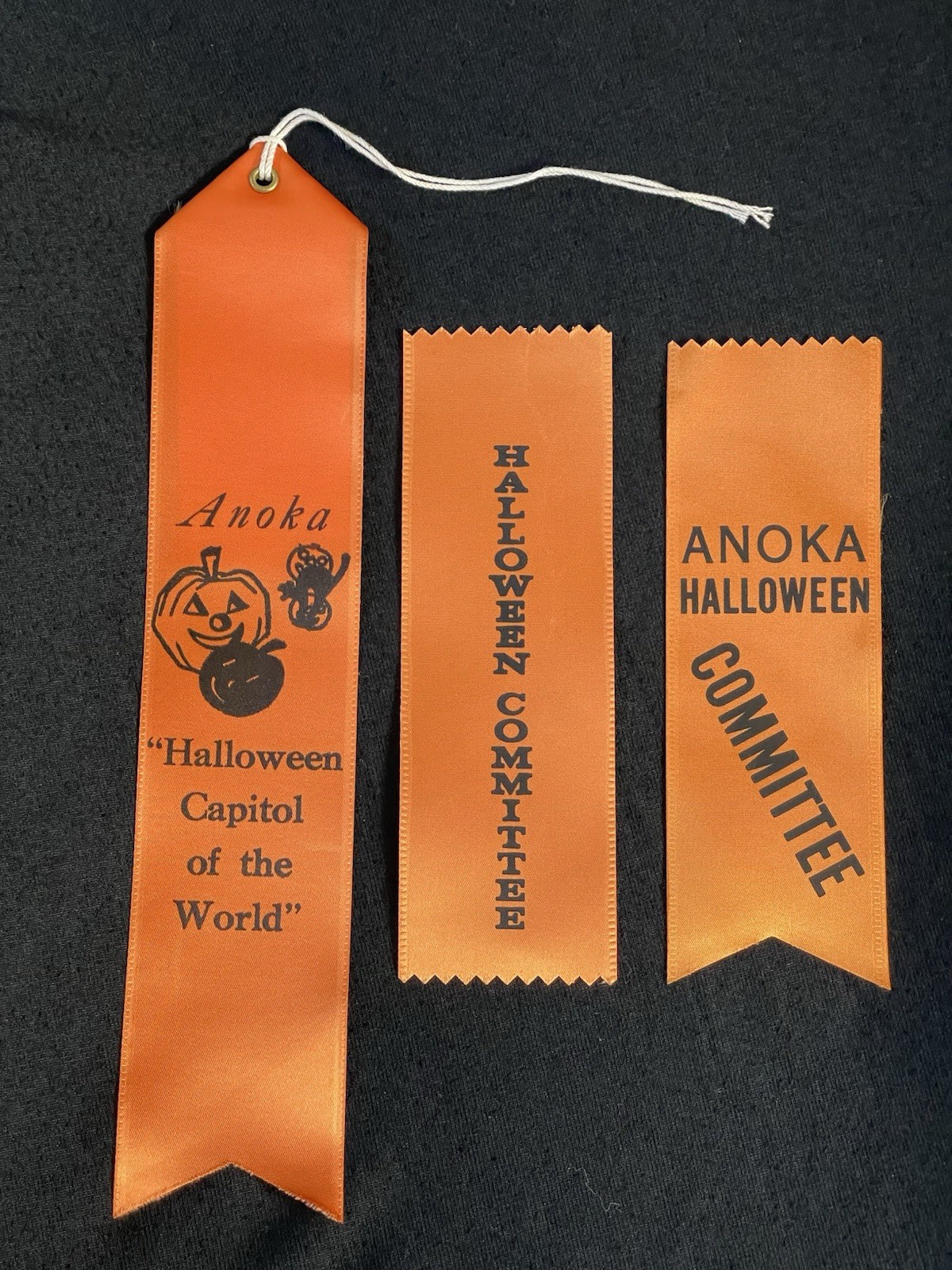 Vintage Anoka Minnesota Halloween Capital Of The World 3 Ribbons