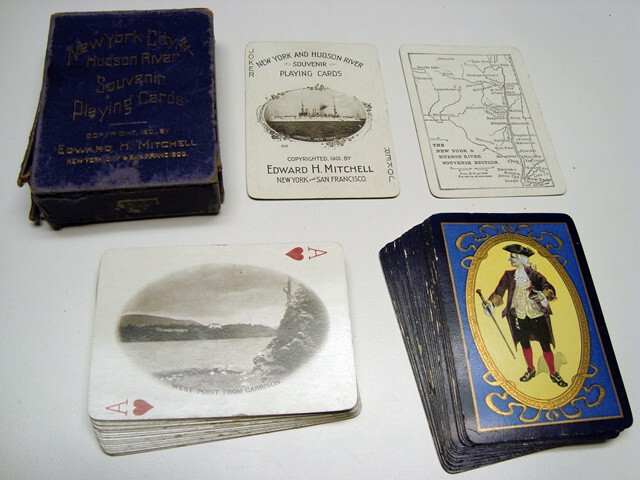 Circa 1901 New York And Hudson River Souvenir Deck, Edward Mitchell, 52+J+EC+Box