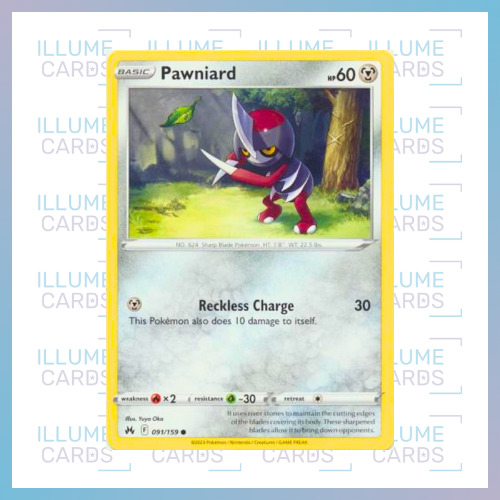 Pawniard | 091/159 | Common | Sword and Shield: Crown Zenith | Pokémon