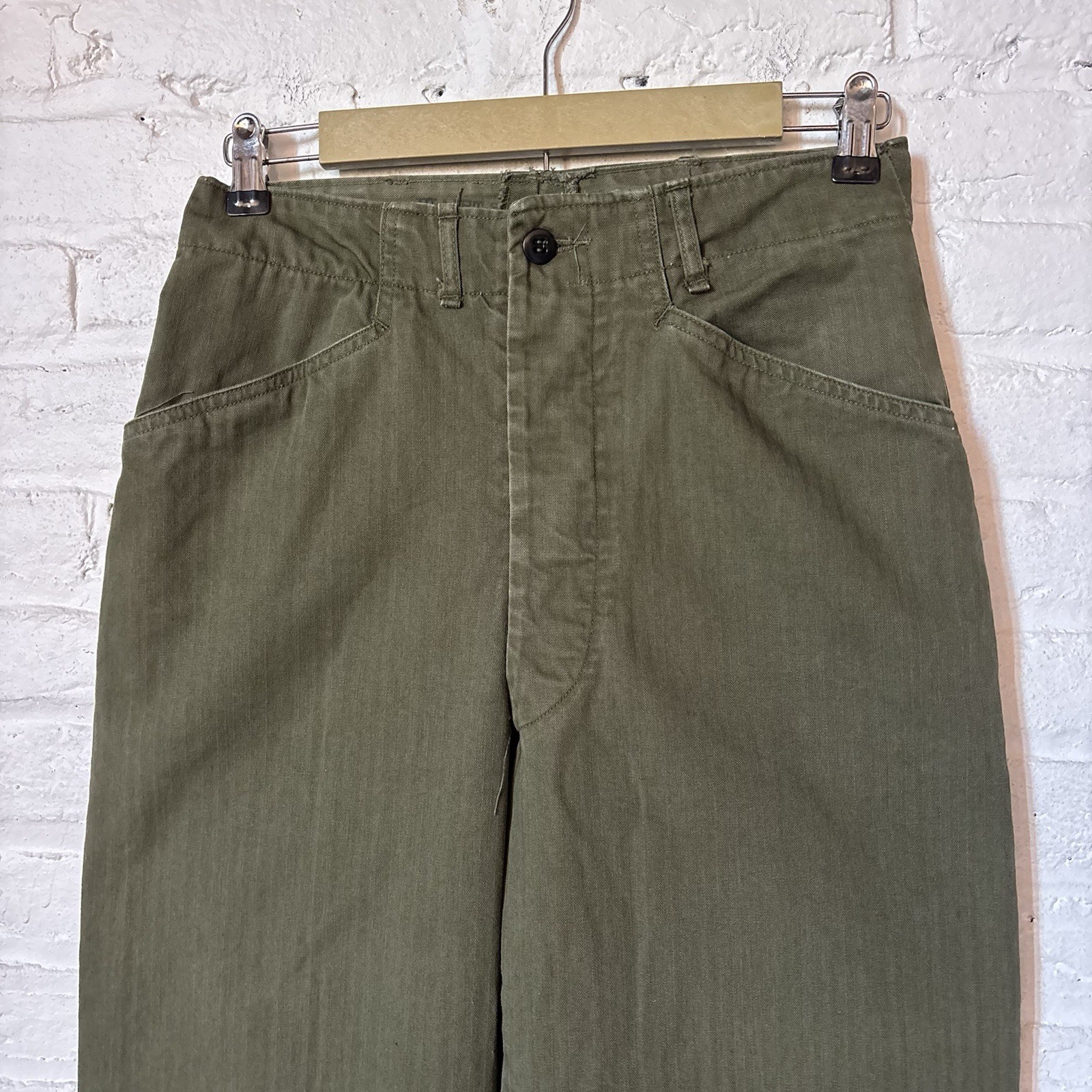 Vintage 1940s USN HBT Trousers 30x31 (28x31) MINT N-3 