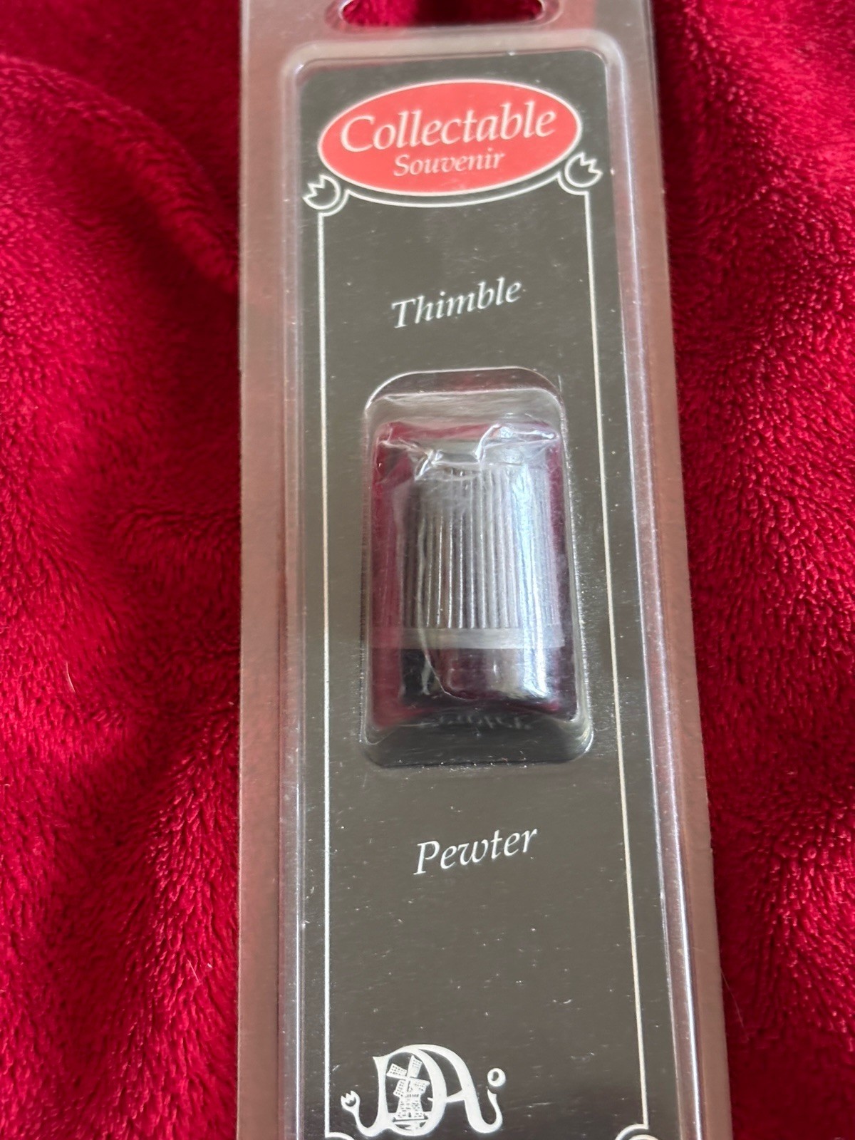 VTG Collectible Souvenir Pewter Thimble 1850 California Gold Miner 3D Topper